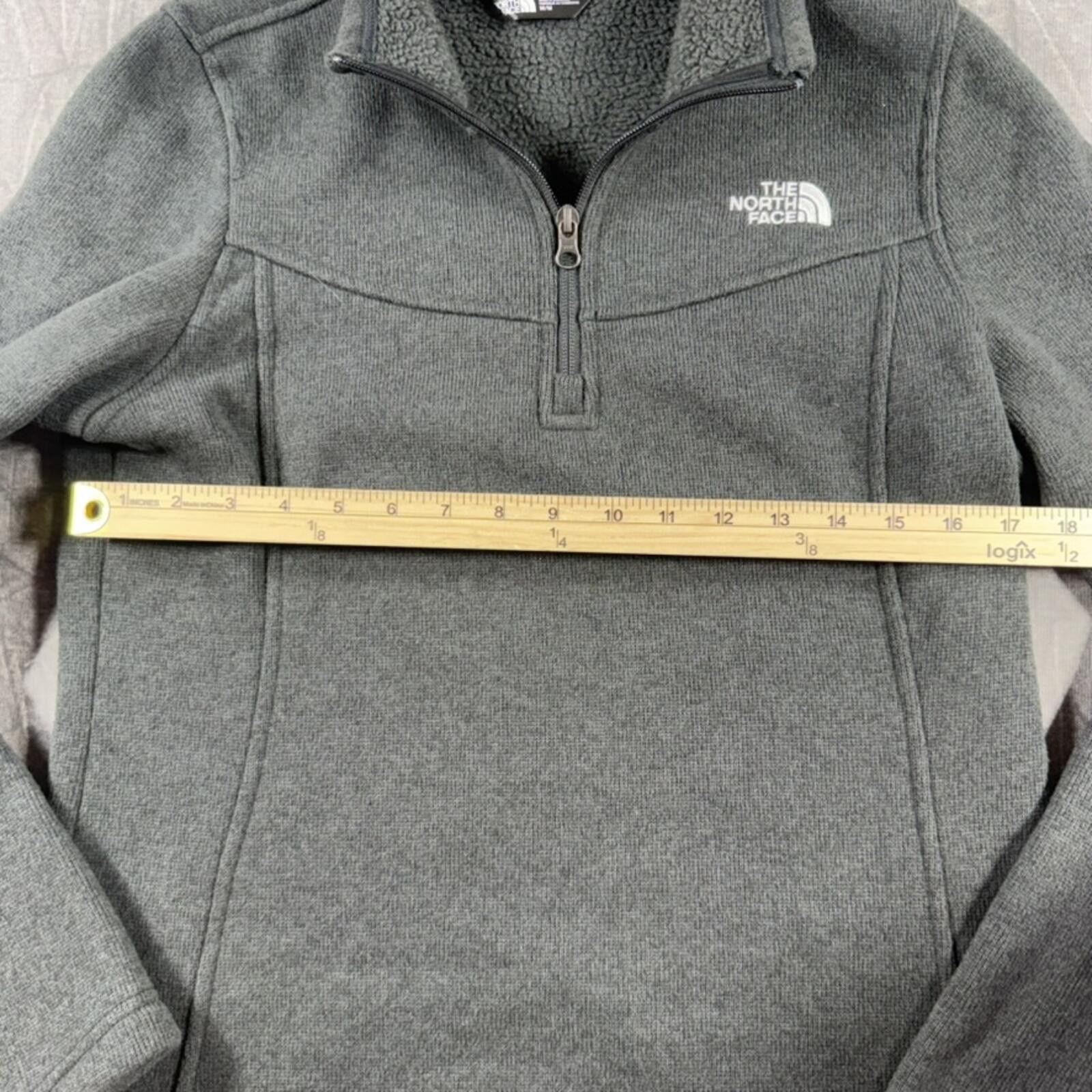 The North Face The Northface Sweater Women's M Grey 1/4 Zip Fleece Size M / US 6-8 / IT 42-44 - 4 Thumbnail