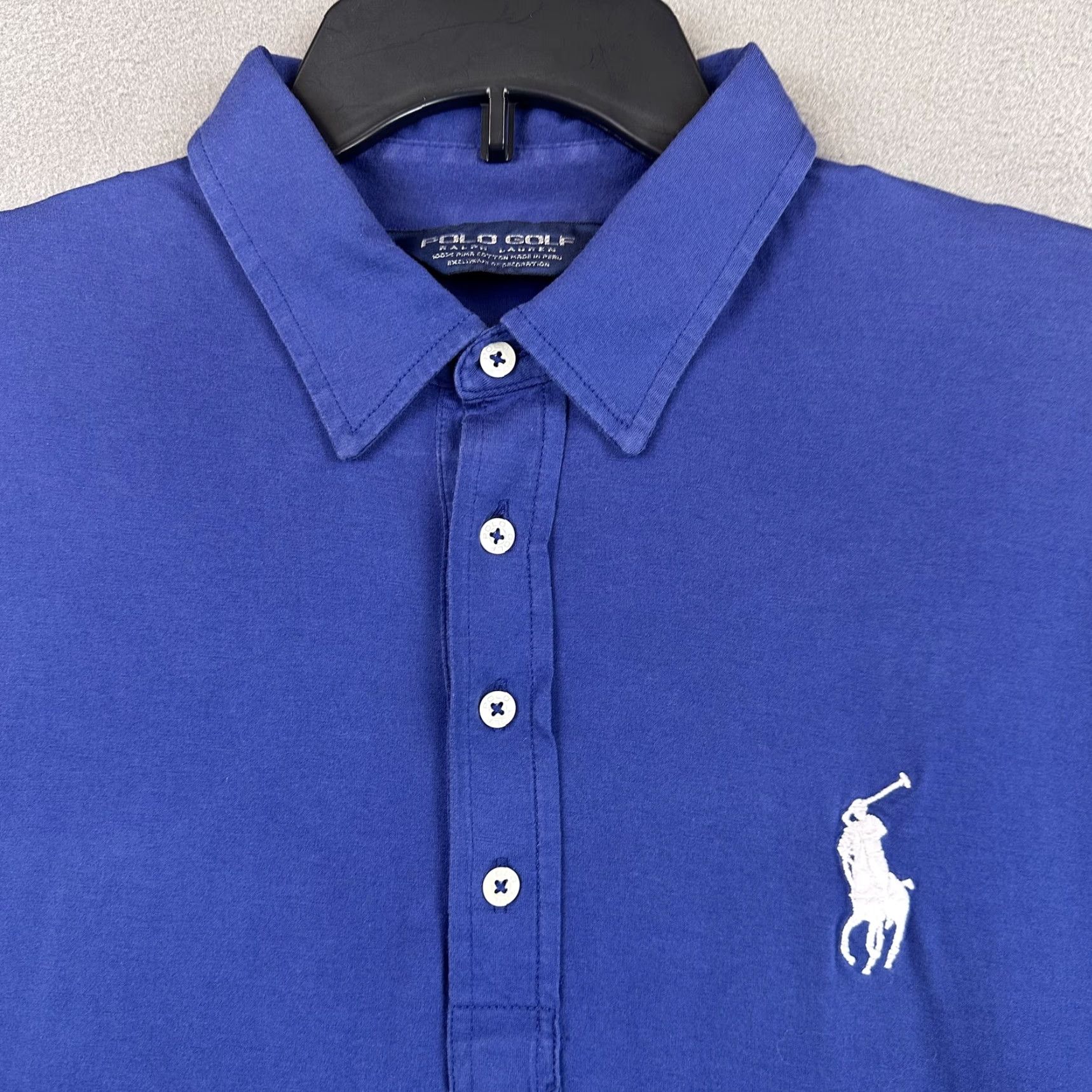 Polo Ralph Lauren Polo Golf Ralph Lauren Polo Shirt Mens XL Blue Golf Classic Solid Cotton Short Sleeve Casual Shirt Size US XL / EU 56 / 4 - 2 Thumbnail
