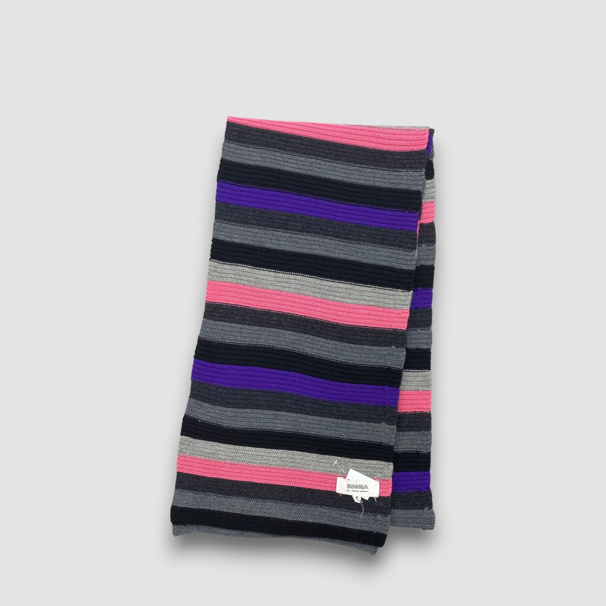 Sonia Rykiel Vintage Sonia Rykiel Scarf Muffler Wool Ribbed Knit Scarves Size ONE SIZE - 3 Thumbnail