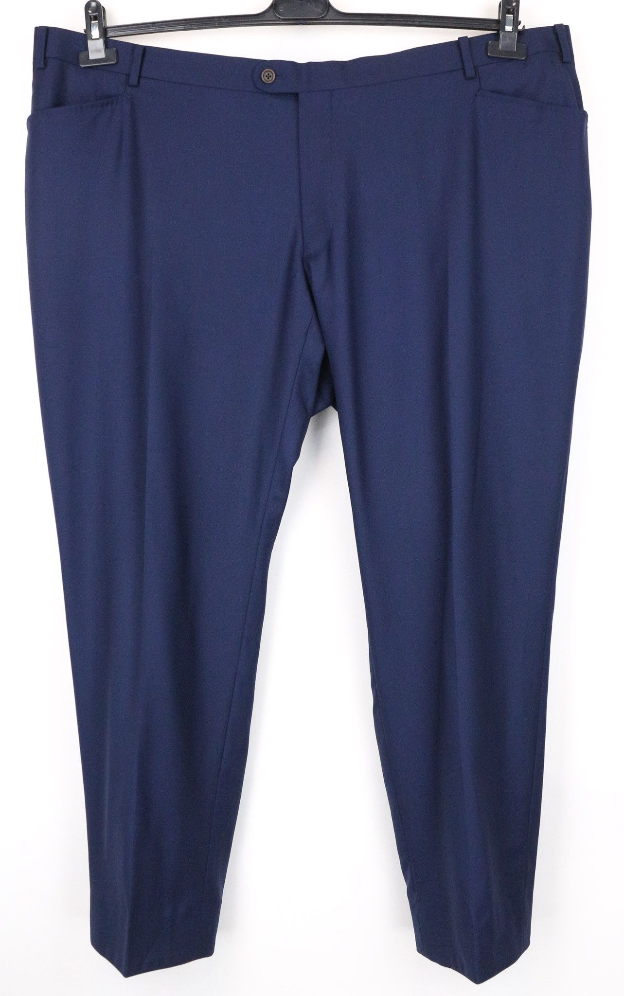 Suitsupply LAZIO UK54S Blue Wool Pleated Trousers 74728 Size 54R - 1 Thumbnail