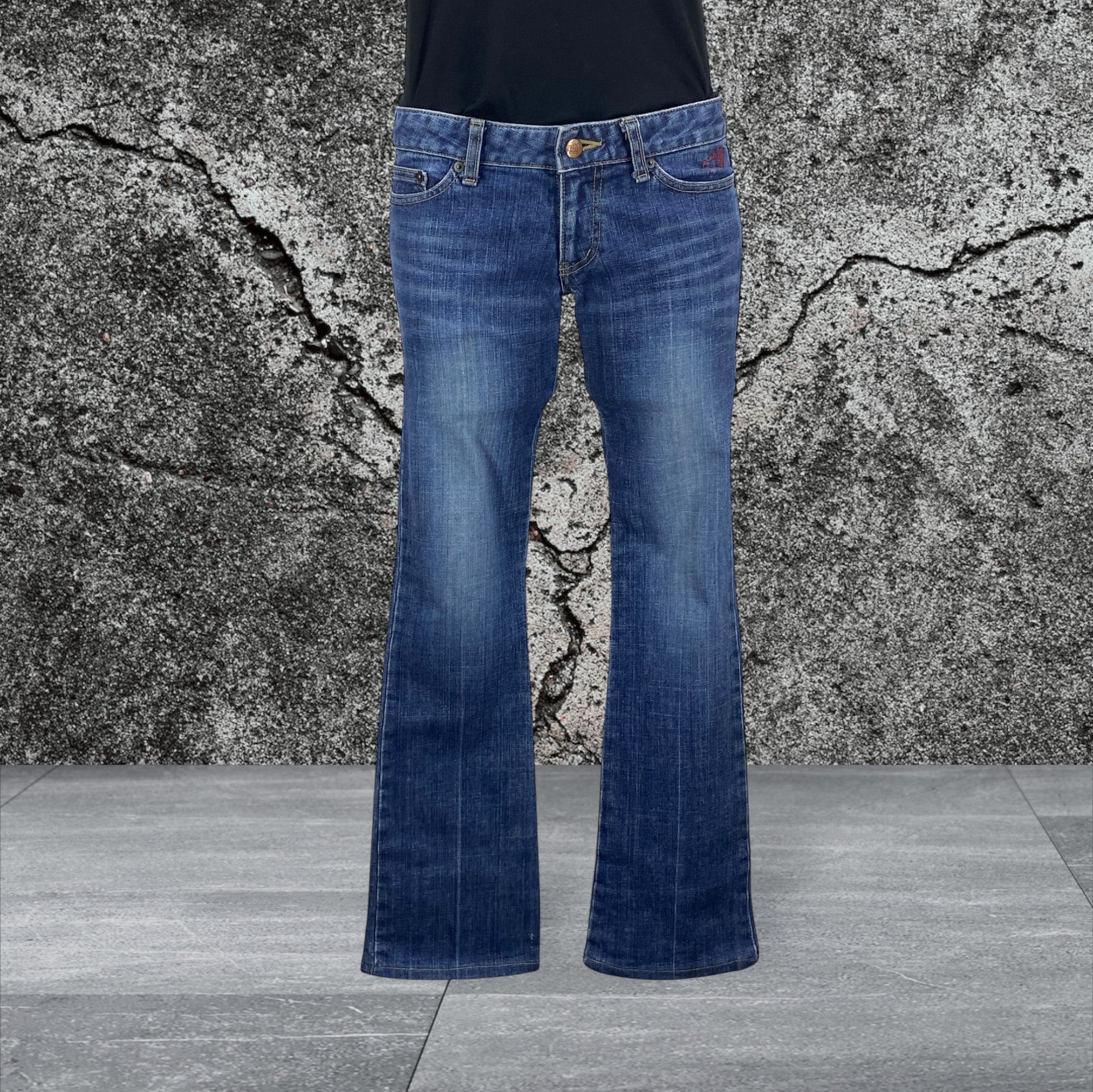 Japanese Brand Paul Frank Denim Flare Jeans Size 26" / US 2 / IT 38 - 2 Thumbnail