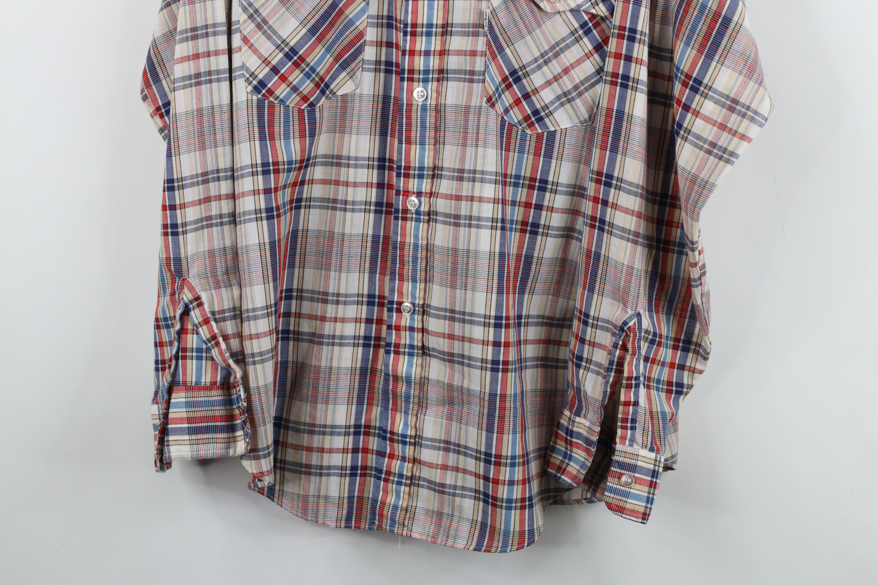 Levi's Vintage 70s 80s Levis Rainbow Collared Button Shirt USA Size US L / EU 52-54 / 3 - 3 Thumbnail