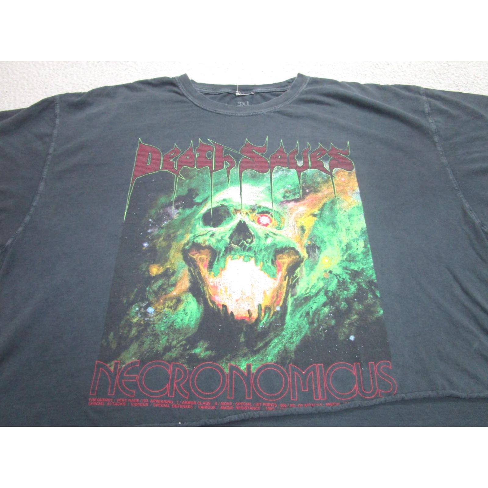 Vintage Death Saves Shirt Mens 3XL Black Necronomicus Skull Graphic Horror Fantasy Tee Size US XXL / EU 58 / 5 - 2 Thumbnail
