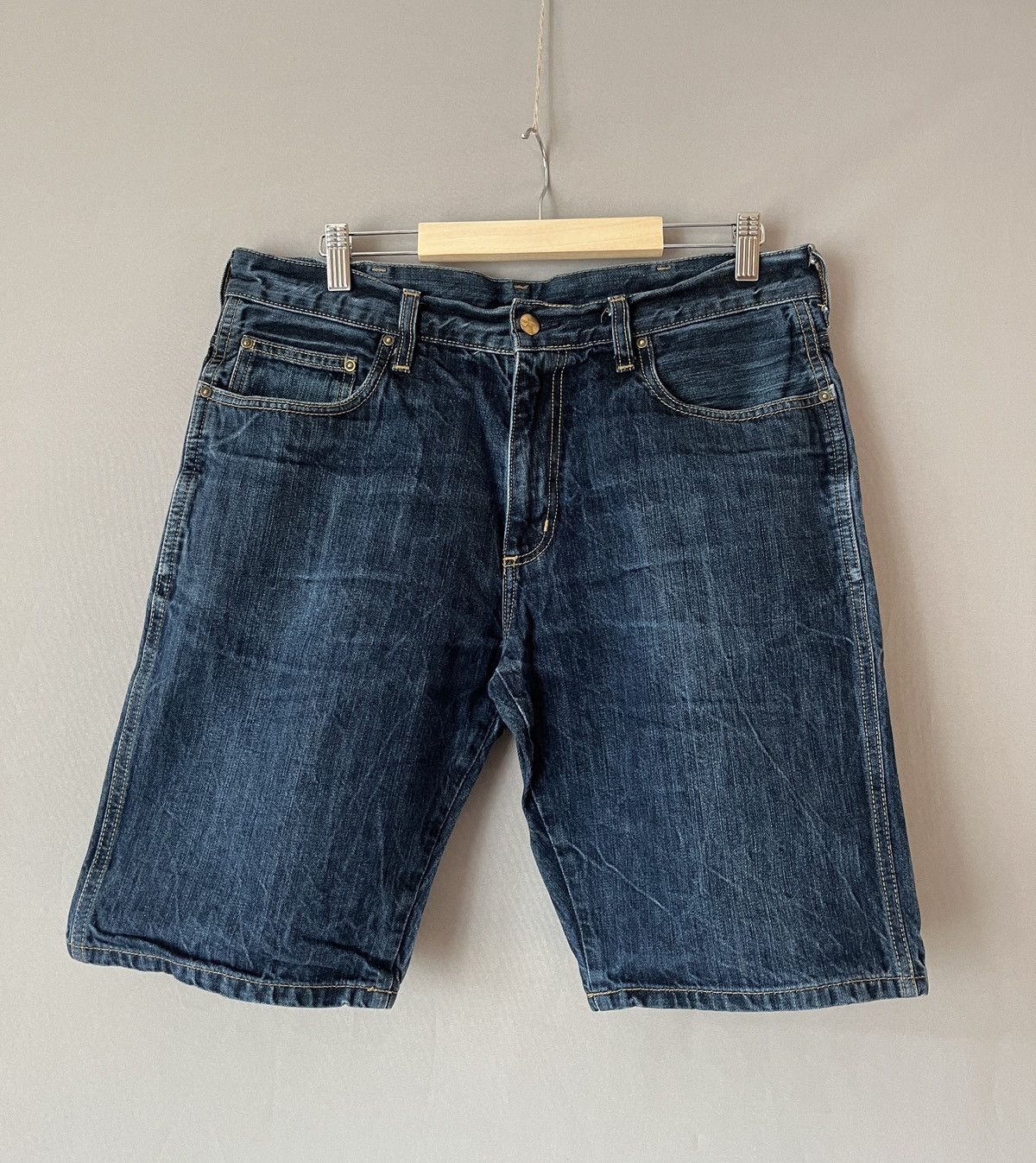 Carhartt Carhartt Western Bermuda Denim Shorts Size US 33 - 1 Thumbnail