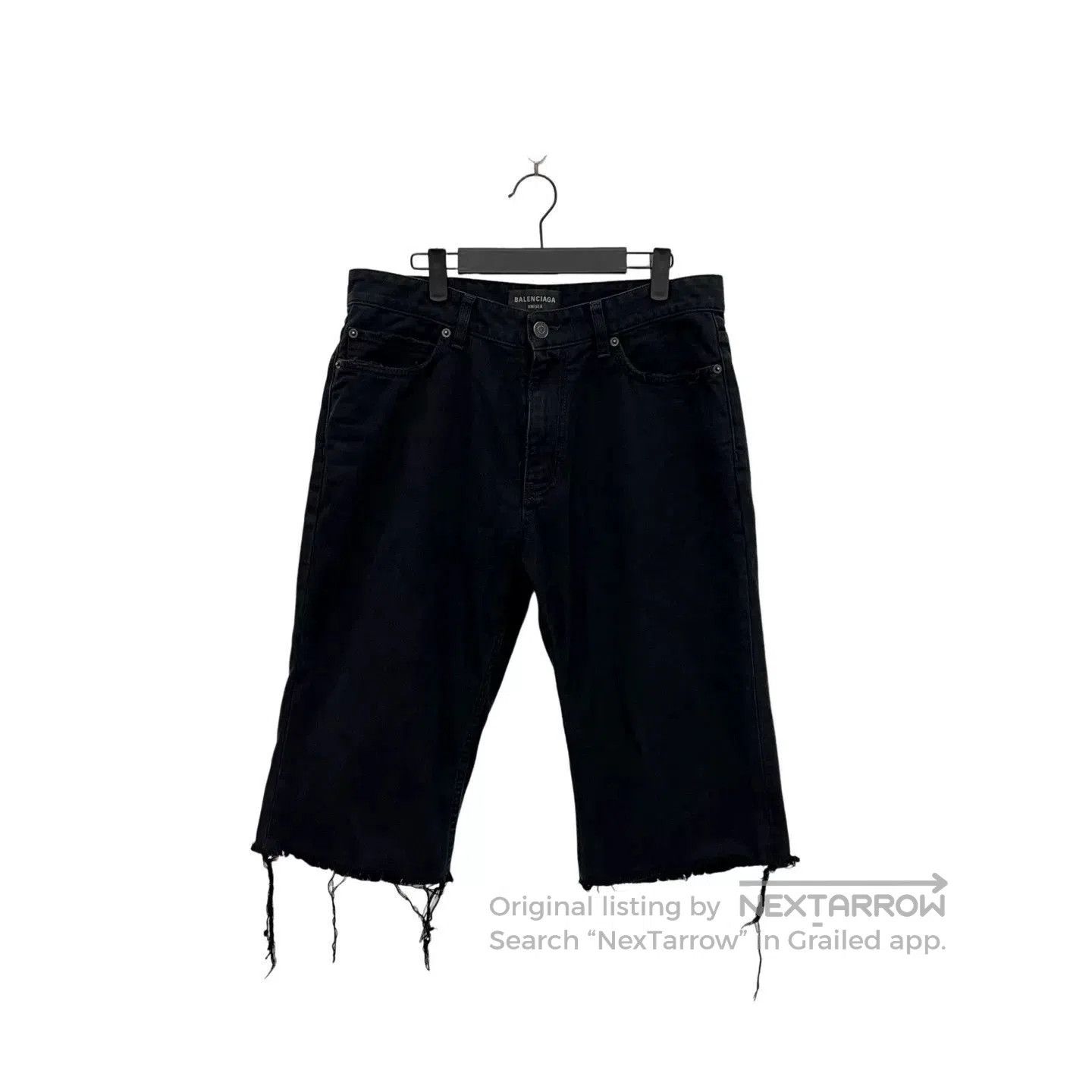 Balenciaga Balenciaga Fringe Denim Shorts. Size US 26 / EU 42 - 2 Thumbnail