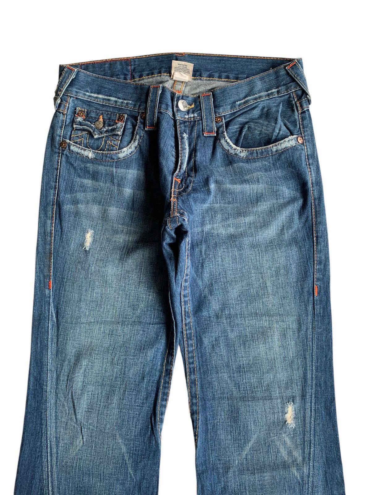 Japanese Brand FLARE 💥 TRUE RELIGION MADE IN USA PUNK STYLE DENIM JEANS Size US 34 / EU 50 - 5 Thumbnail