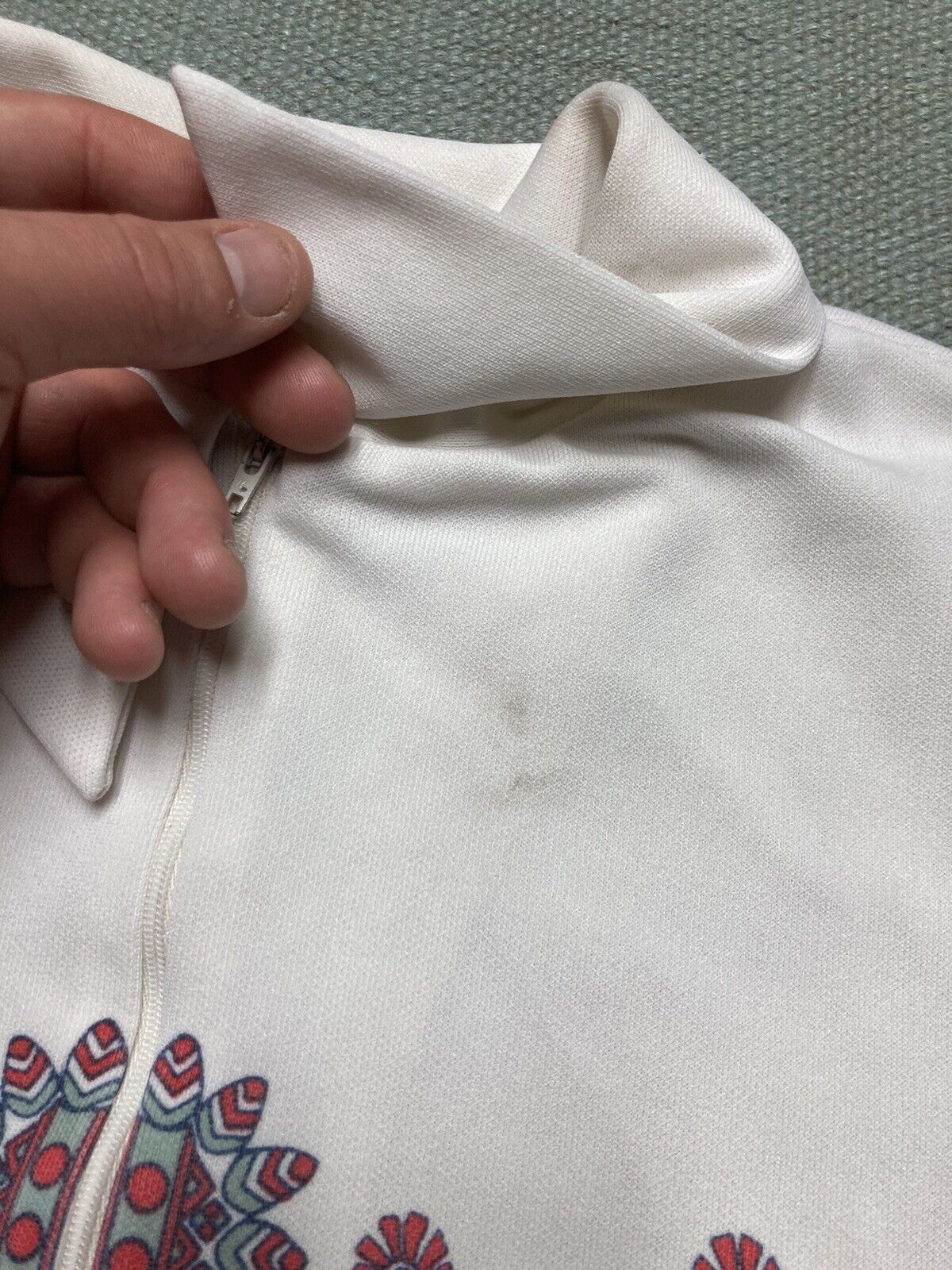 Vintage Vintage 70s collared shirt 1/4 zip flowers paisley hippie L Size L / US 10 / IT 46 - 5 Thumbnail