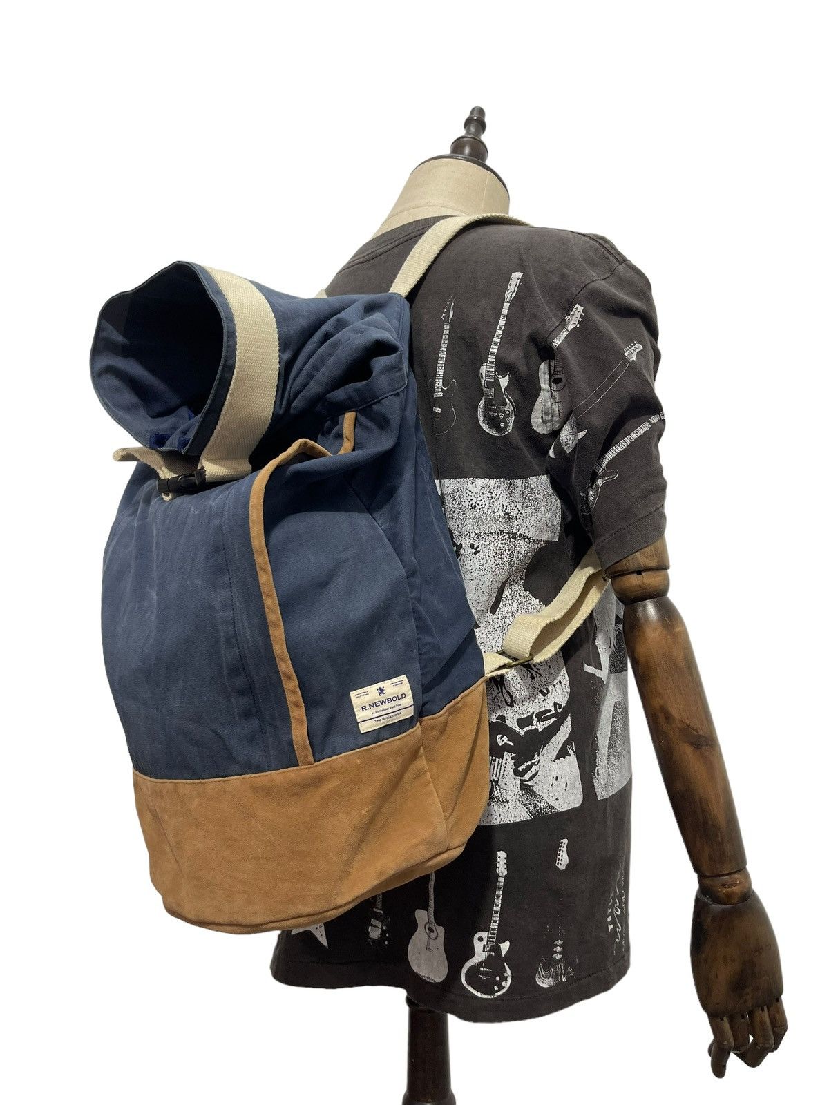 Japanese Brand Backpack R. Newbold Cotton Canvas Leather Bag 1🟩 Size ONE SIZE - 1 Thumbnail