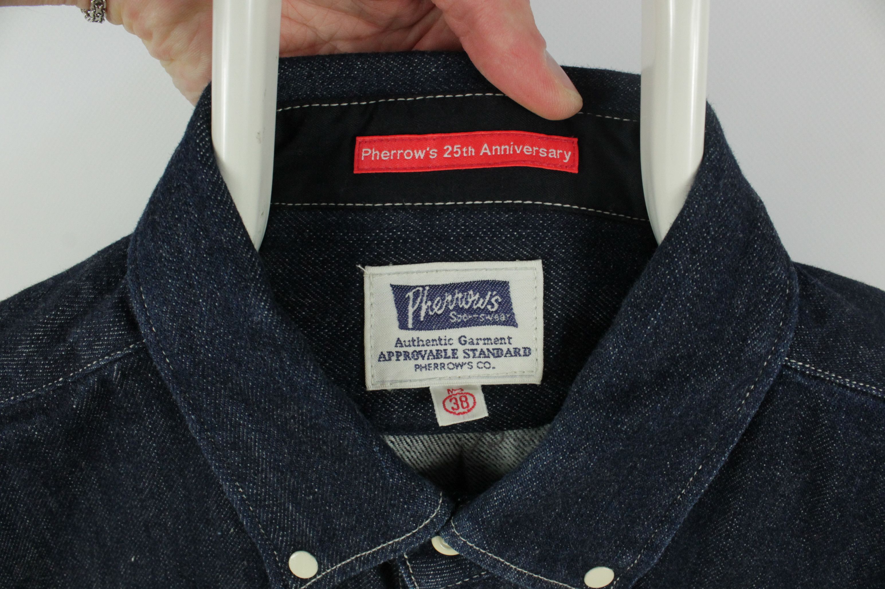 Pherrow's Pherrow's 25th Anniversary Raw Denim Shirt made in Japan Size US M / EU 48-50 / 2 - 3 Thumbnail