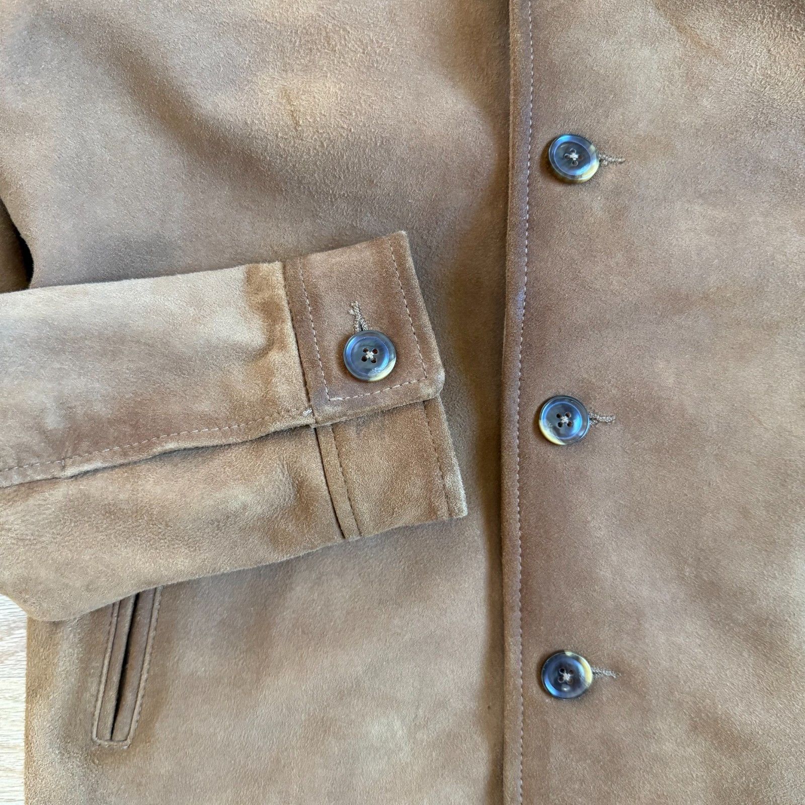 John Varvatos John Varvatos Sundance Brown Sheep Skin Suede Leather Jacket Size US S / EU 44-46 / 1 - 12 Thumbnail