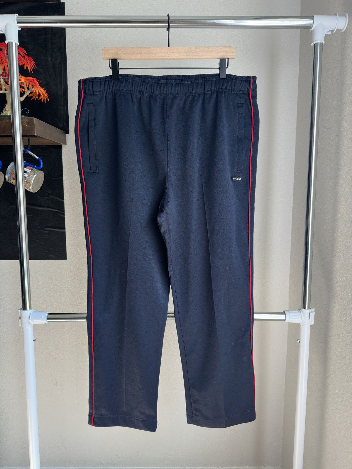 Stussy Piping Track Pants Navy Red Size US 36 / EU 52 - 1 Thumbnail