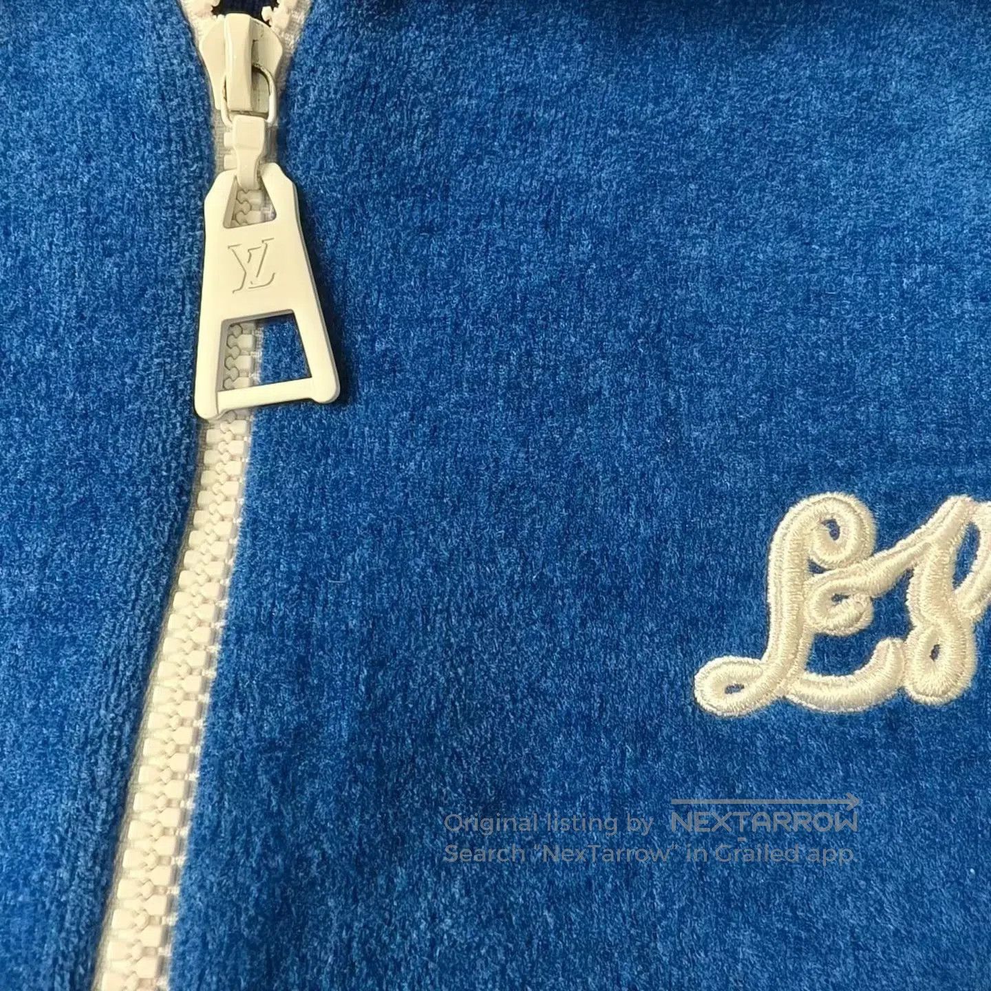 Louis Vuitton Louis Vuitton Blue Fleece Sailor Collar Half-Zip Top| Size S / US 4 / IT 40 - 3 Thumbnail