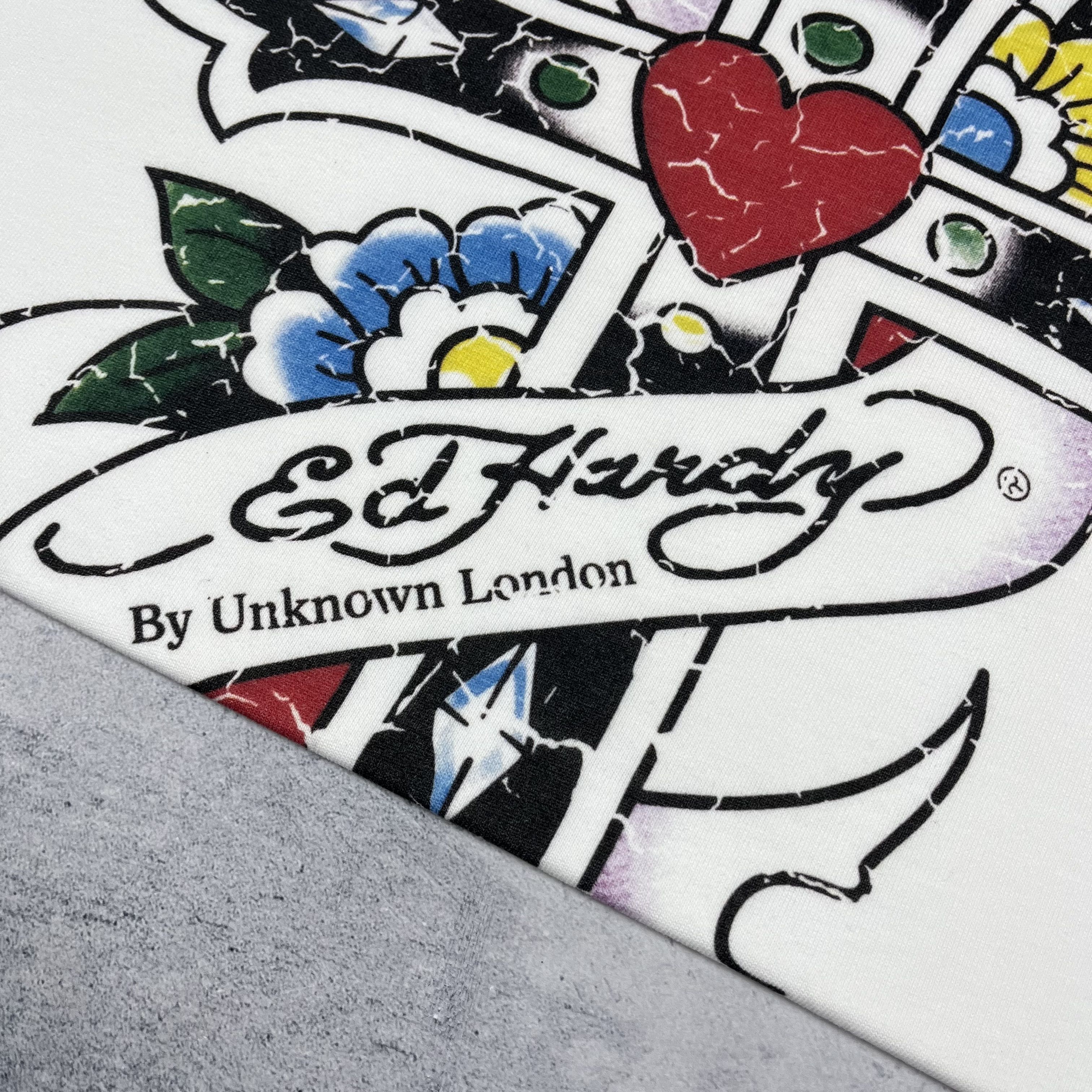 Ed Hardy × Unknown London Unknown London X Ed Hardy Cross Big Logo Oversize T Shirt Size US L / EU 52-54 / 3 - 10 Thumbnail