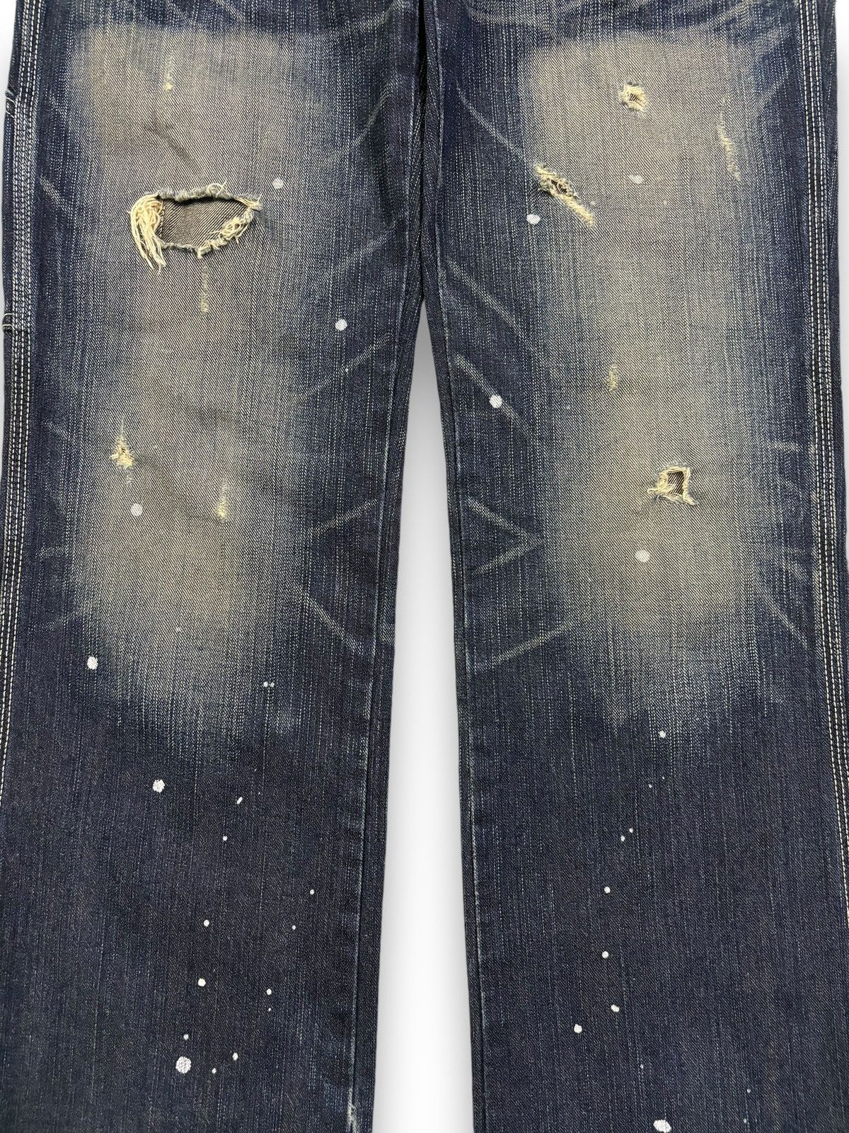Edwin Y2K Edwin 503 BlueTrip Paint Splatter Baggy Distressed Jeans Size US 30 / EU 46 - 6 Thumbnail