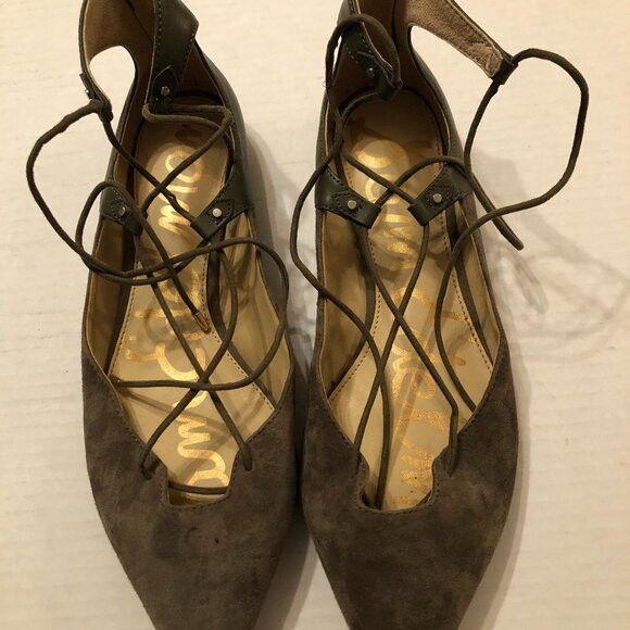 SAM EDELMAN WOMEN'S GREEN LEATHER SHOES SIZE: 10