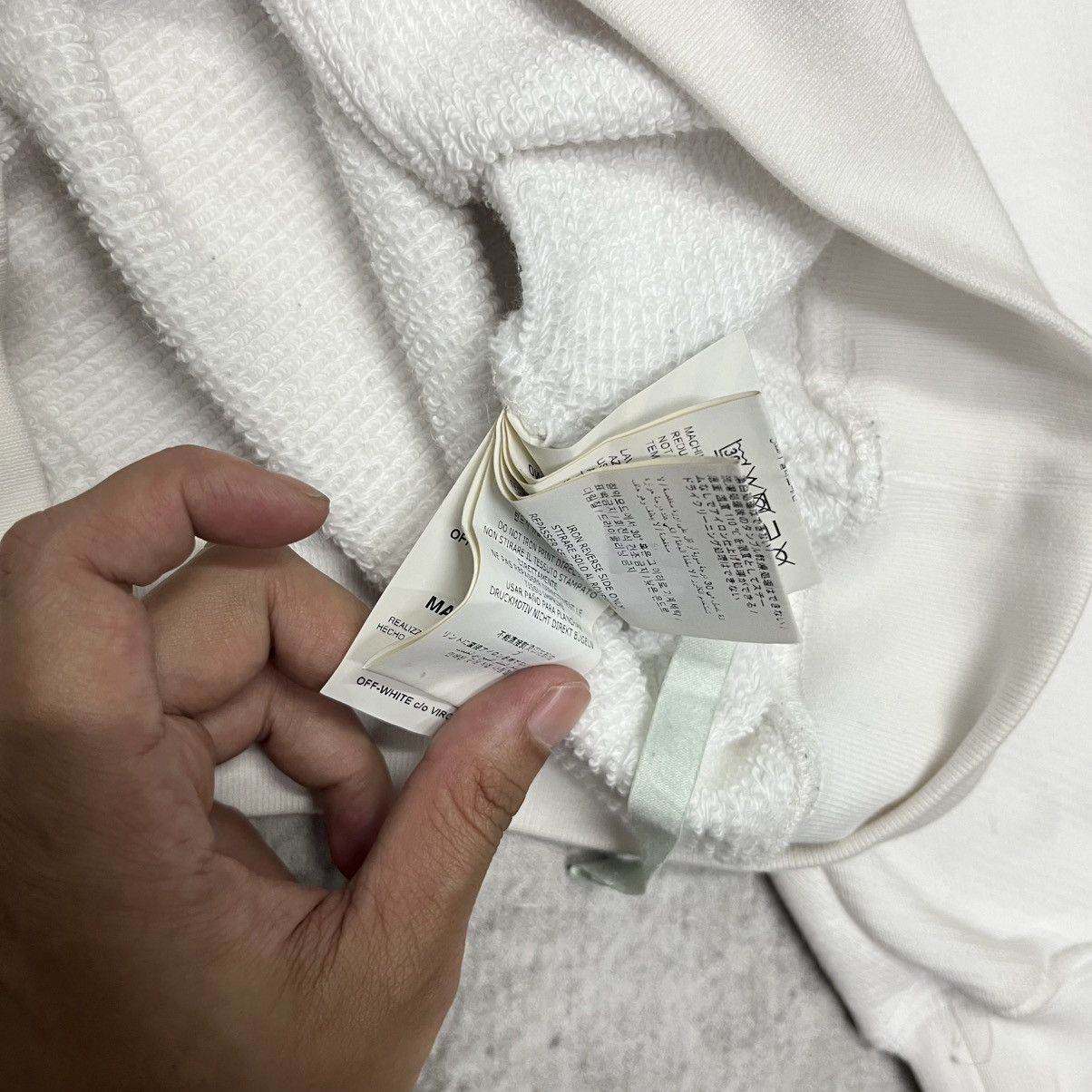Off-White Off-White Brush Arrow Hoodie White Size US XXS / EU 40 - 8 Thumbnail