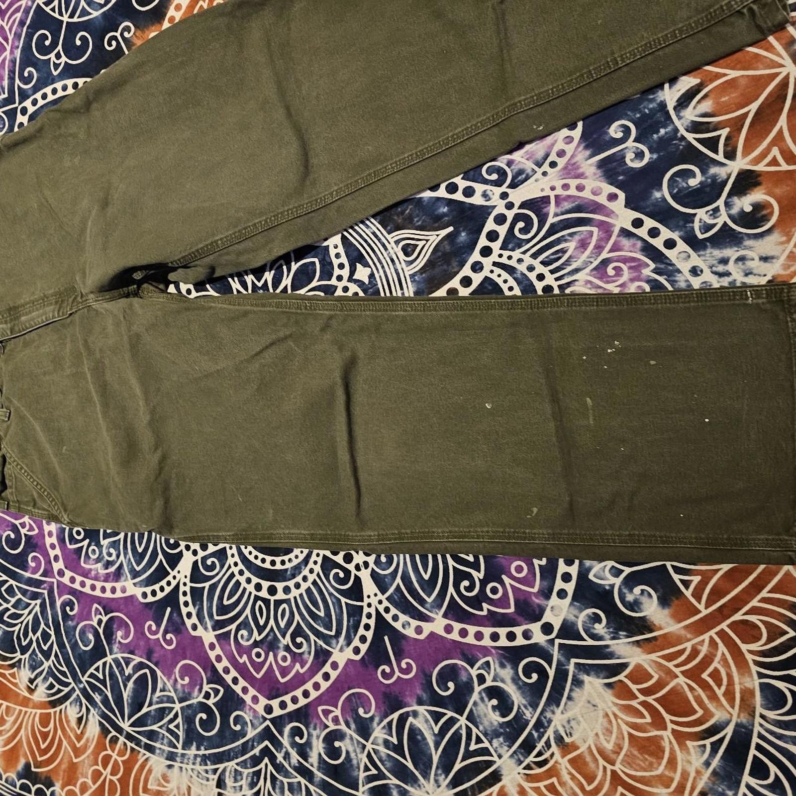 Carhartt Carhartt Men's Green Work Pants Size US 38 / EU 54 - 2 Thumbnail