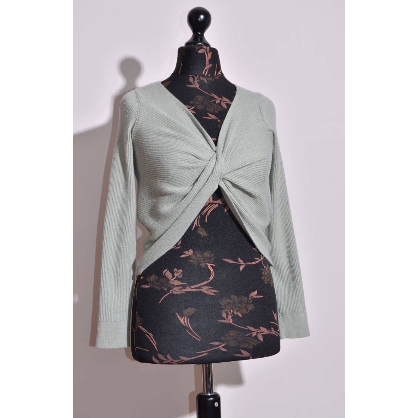 Max Mara Max Mara Jumper Women's Long Sleeve V-Neck Cotton/Cashmere Size M Grey Size M / US 6-8 / IT 42-44 - 2 Thumbnail