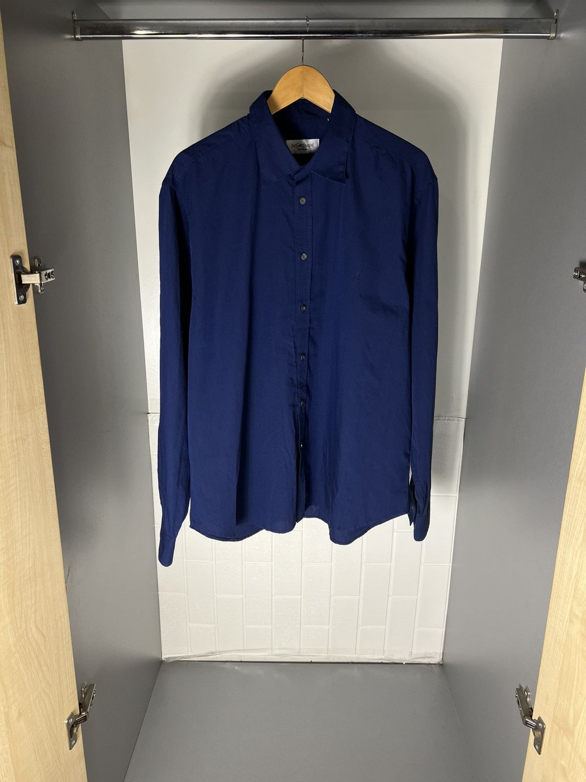 Saint Laurent Paris VINTAGE YVES SAINT LAURENT CLASSIC DESIGNER SHIRT CASUAL 90s Size US XL / EU 56 / 4 - 1 Thumbnail