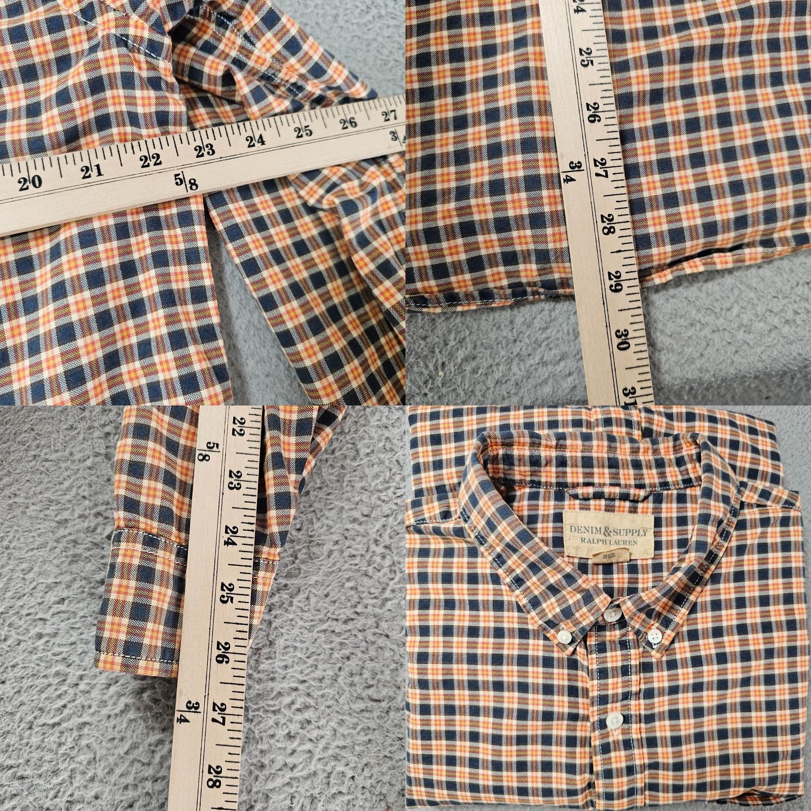 Vintage Denim & Supply Ralph Lauren Shirt Mens Large Multi Plaid Cotton Long Sleeve Button-Up Size US L / EU 52-54 / 3 - 8 Thumbnail