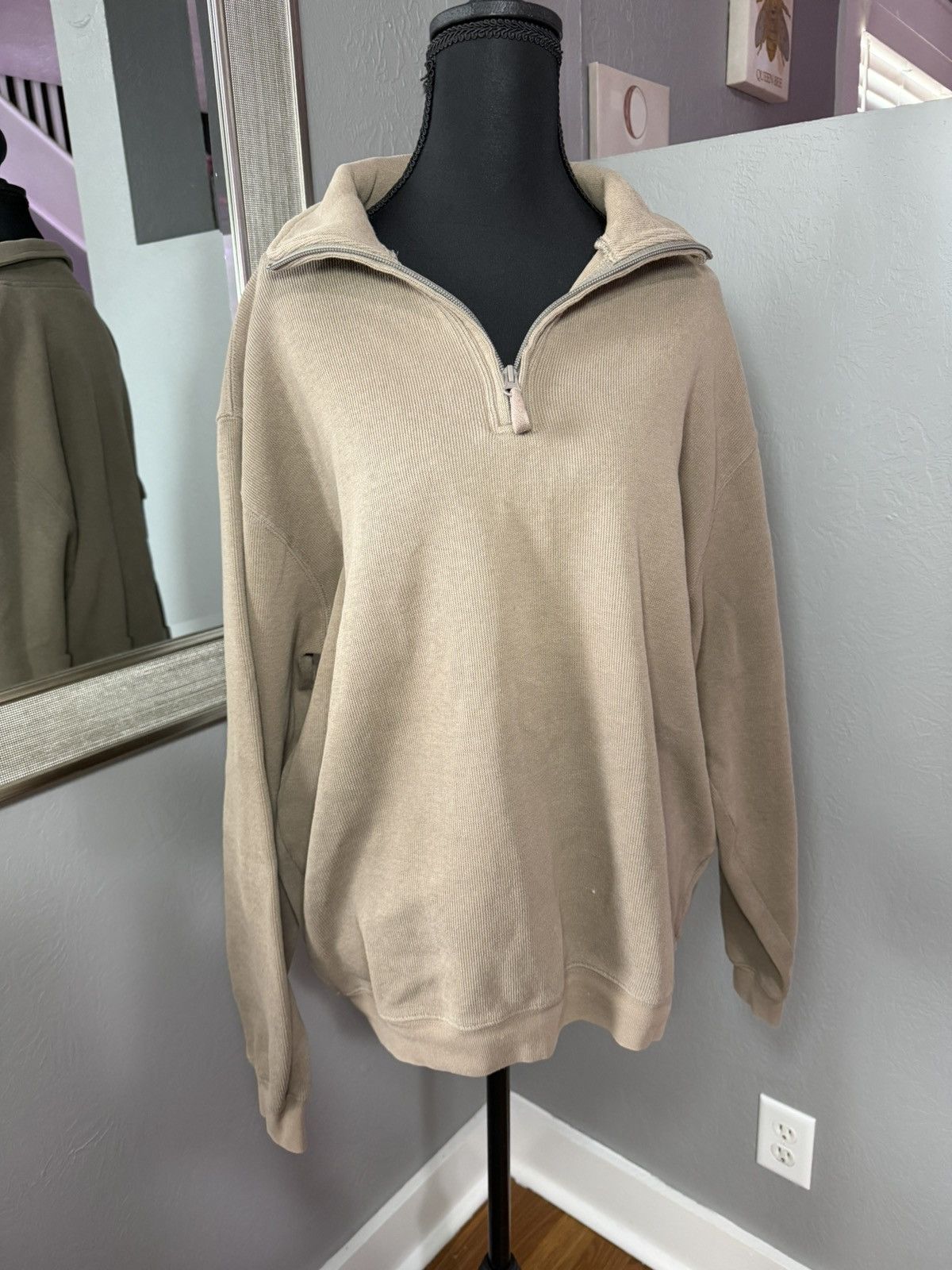 Woolrich Woolen Mills Woolrich Men’s 1/4 Zip Light Mushroom Sweater Size Large. Size US L / EU 52-54 / 3 - 1 Thumbnail