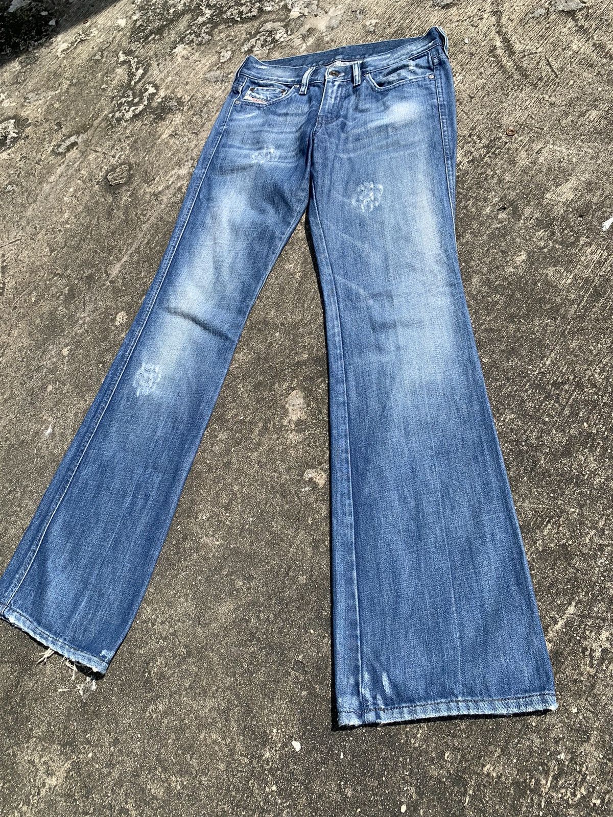 Diesel × Le Grande Bleu (L.G.B.) Steal 🔥 Flare diesel distressed bootcut jeans Size 27" / US 4 / IT 40 - 3 Thumbnail