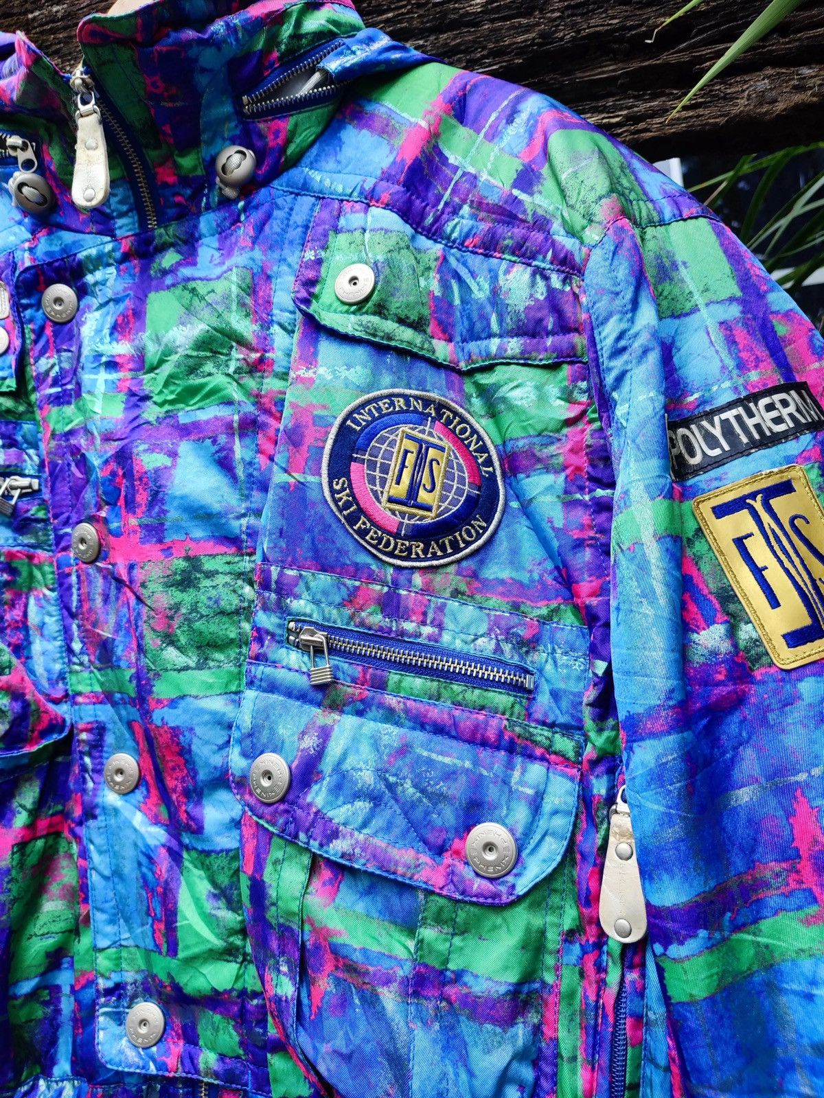 Phenix VTG 90s PHENIX FIS Limited Ski Jacket – Neon Abstract Print Size US L / EU 52-54 / 3 - 9 Thumbnail