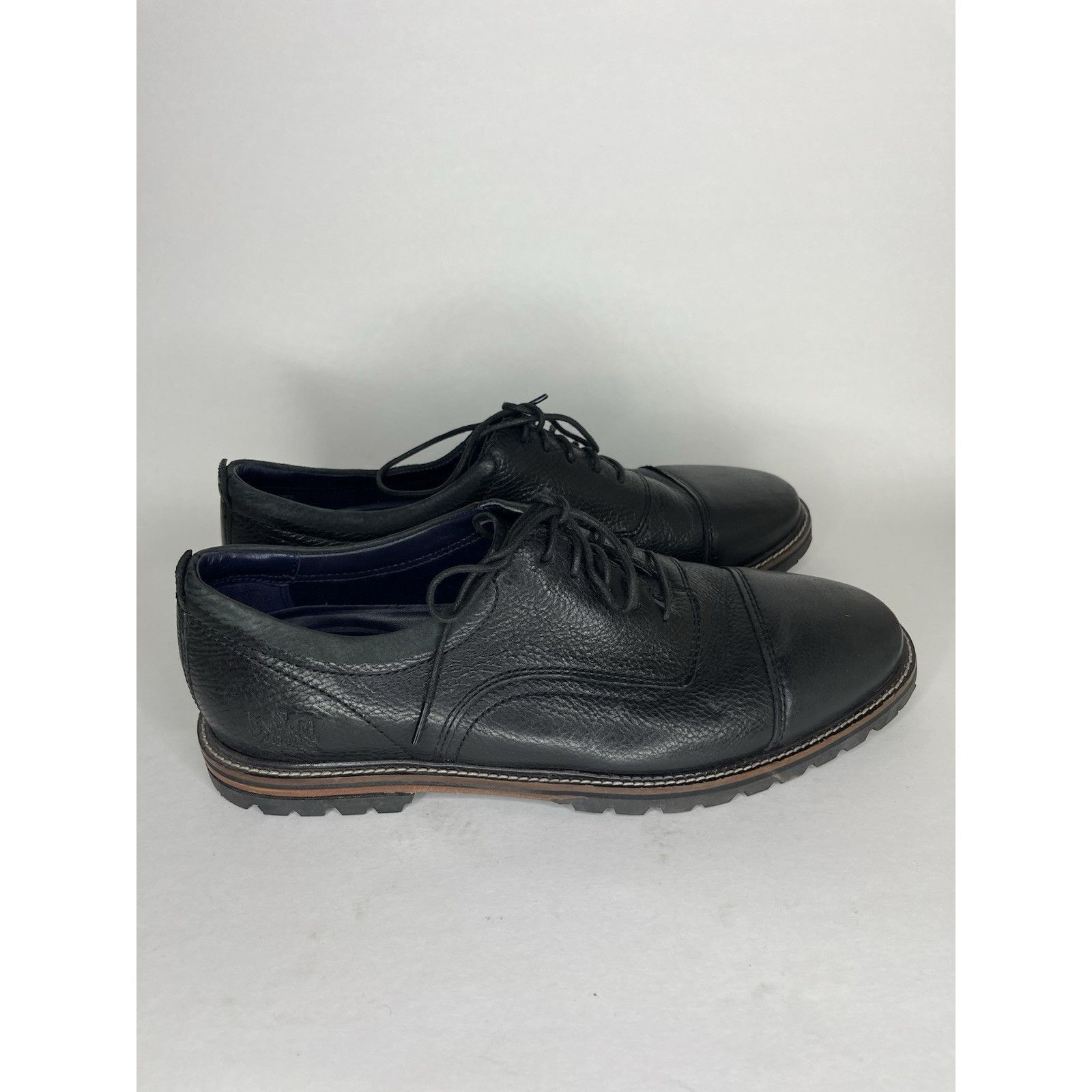 Cole Haan Cole Haan Black Leather Cap Toe Lace Up Casual Oxfords Shoes Size US 8 / EU 41 - 3 Thumbnail