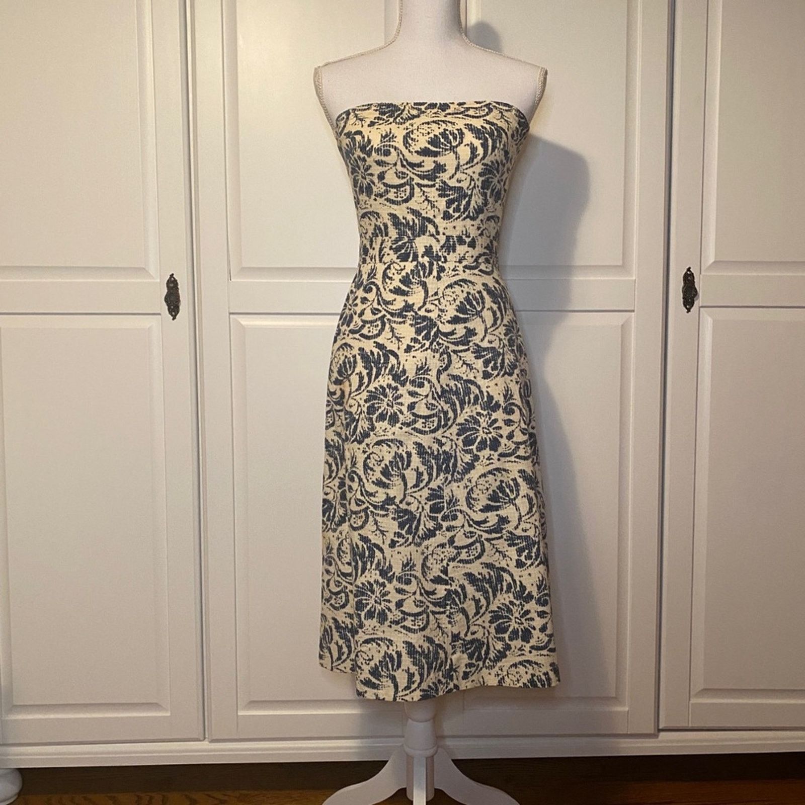 J.Crew Vintage 90’s J Crew Floral Strapless Dress Size XS / US 0-2 / IT 36-38 - 6 Thumbnail