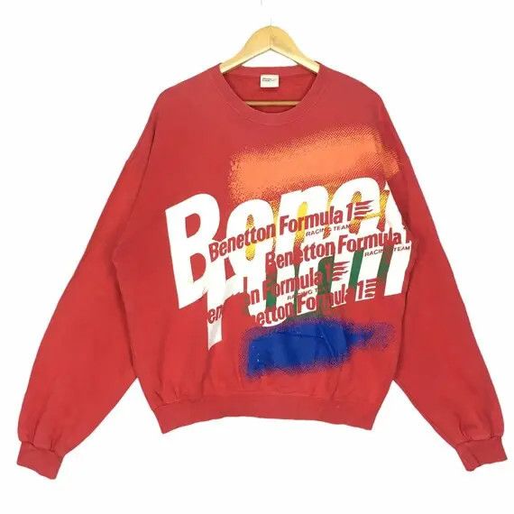 Benetton Vtg 80' BENETTON FORMULA 1 Racing Team Sweatshirt Grand Prix Size US L / EU 52-54 / 3 - 1 Thumbnail