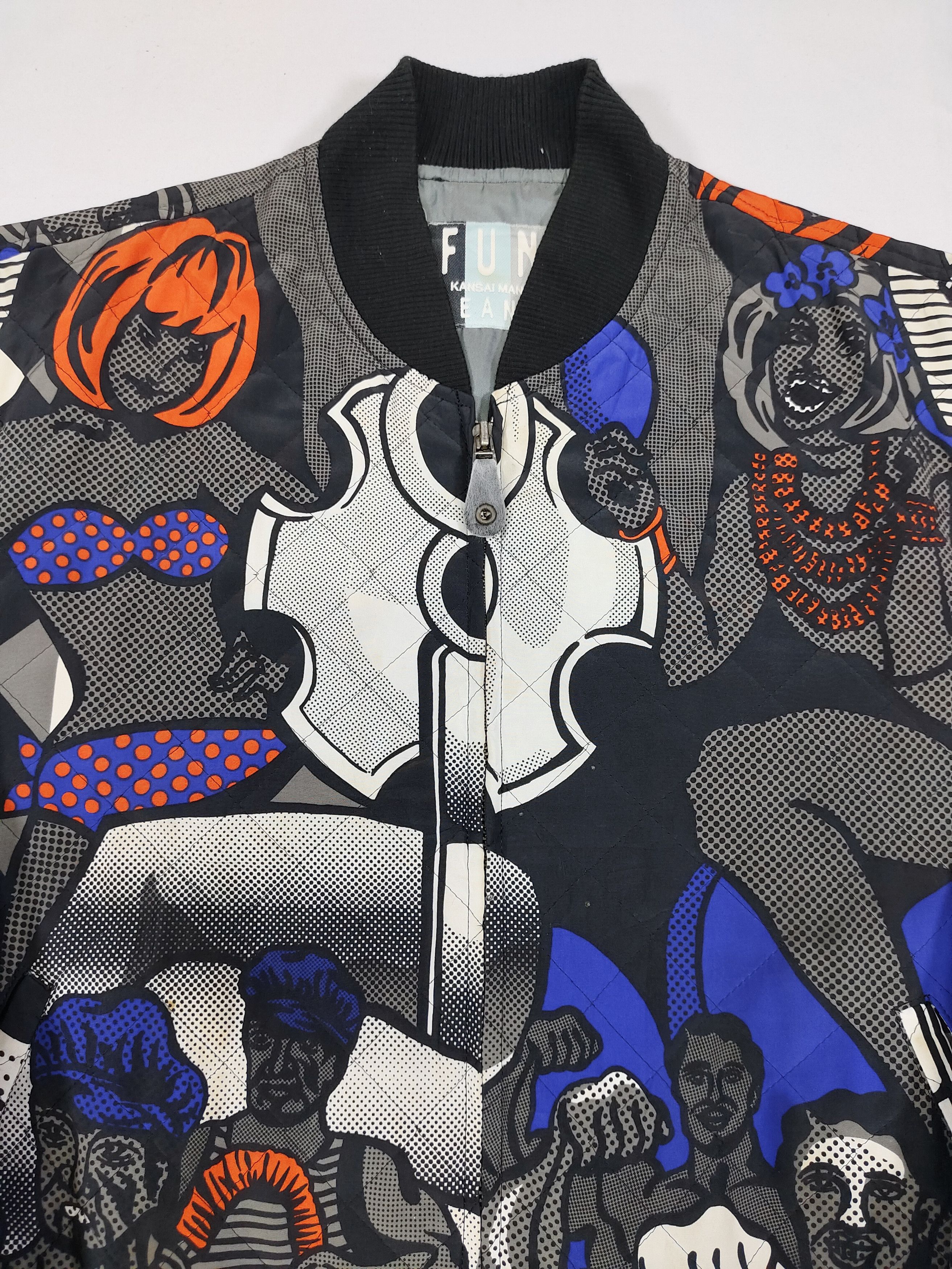 Kansai Yamamoto 90s Kansai FUN- Archive Over Print Pop Art Bomber Jacket Size US L / EU 52-54 / 3 - 2 Thumbnail