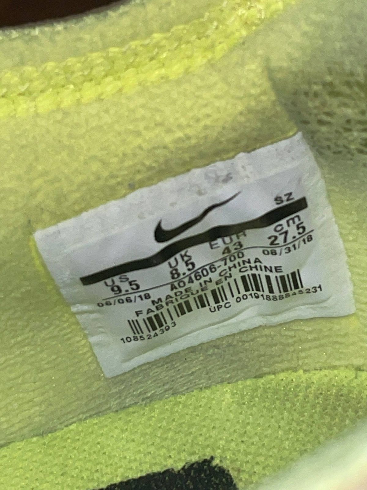 Nike × Off-White air force 1 off white “volt” Size US 9.5 / EU 42-43 - 6 Thumbnail