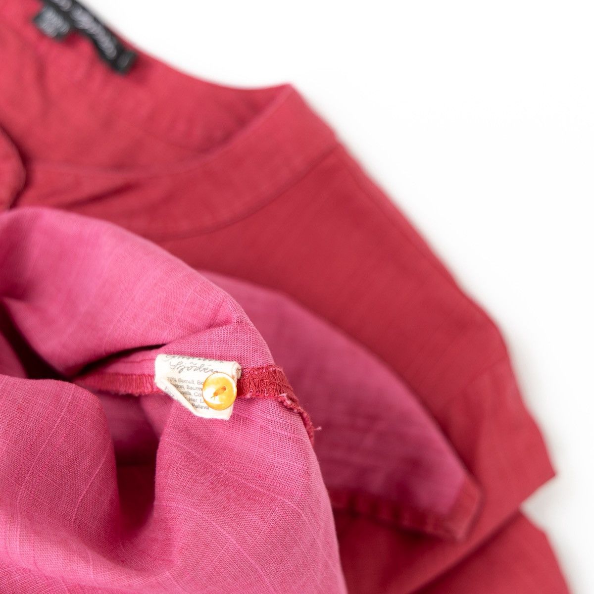 Gudrun Sjoden Gudrun Sjoden Linen Tunic Top Red Pink Button 3/4 Sleeve Size M / US 6-8 / IT 42-44 - 5 Thumbnail