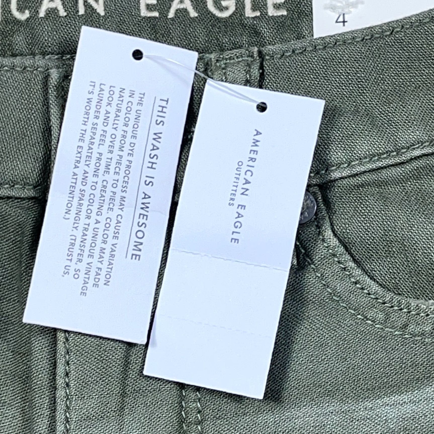 American Eagle Outfitters American Eagle Outfitters Mom Shorts Women 4 Olive Green High Rise Cut Off Jorts Denim 5-Pocket Size 27" / US 4 / IT 40 - 7 Thumbnail