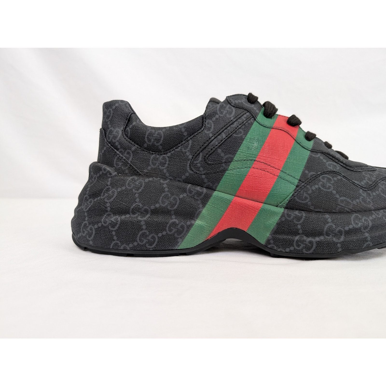 Gucci o1rshd1 Rython Sneakers in Black/Green/Red Size US 11.5 / EU 44-45 - 3 Thumbnail