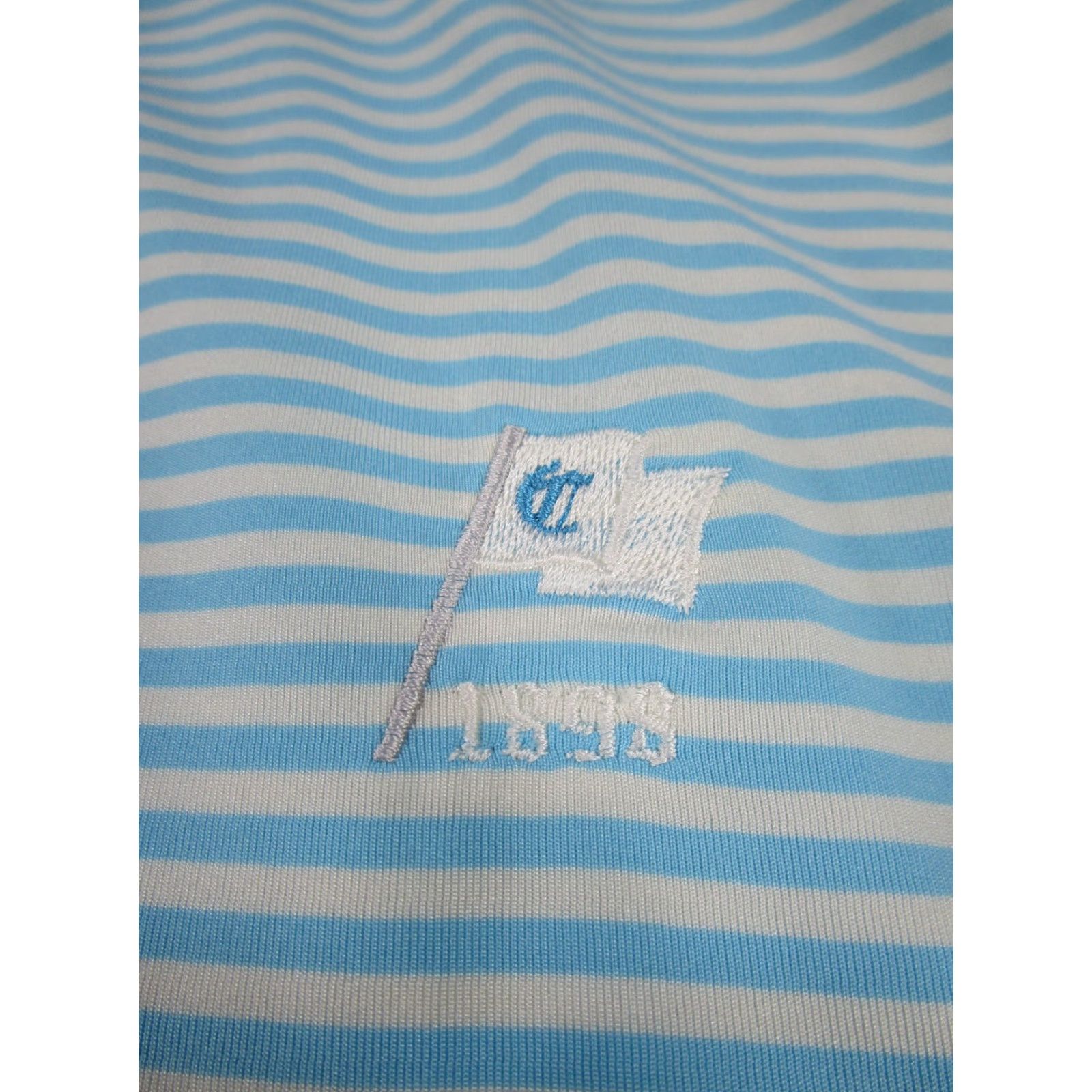 RLX Ralph Lauren RLX Ralph Lauren Polo Shirt Mens Medium White Striped Golf Stretch Outdoor Size US M / EU 48-50 / 2 - 6 Thumbnail