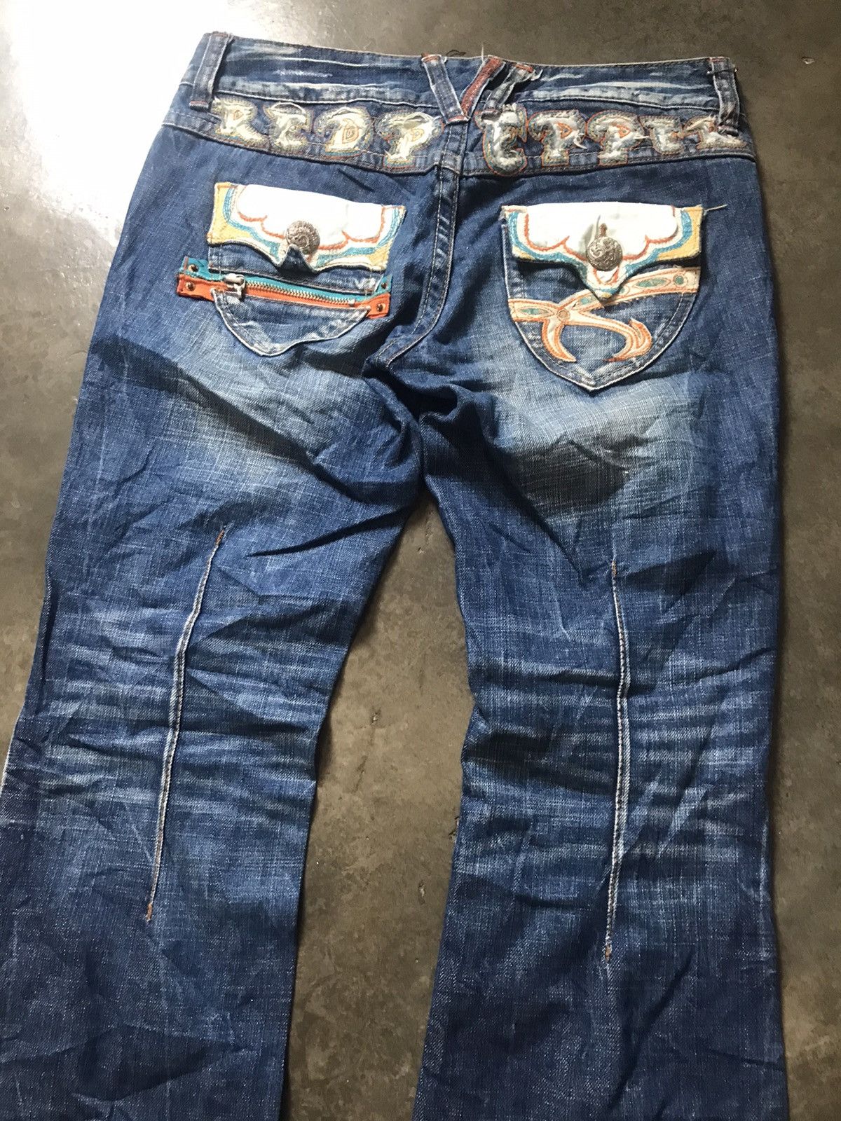 Beauty Beast Red Pepper Japan Co - Mud Washed Emblished Flare Jeans Size US 29 - 17 Thumbnail