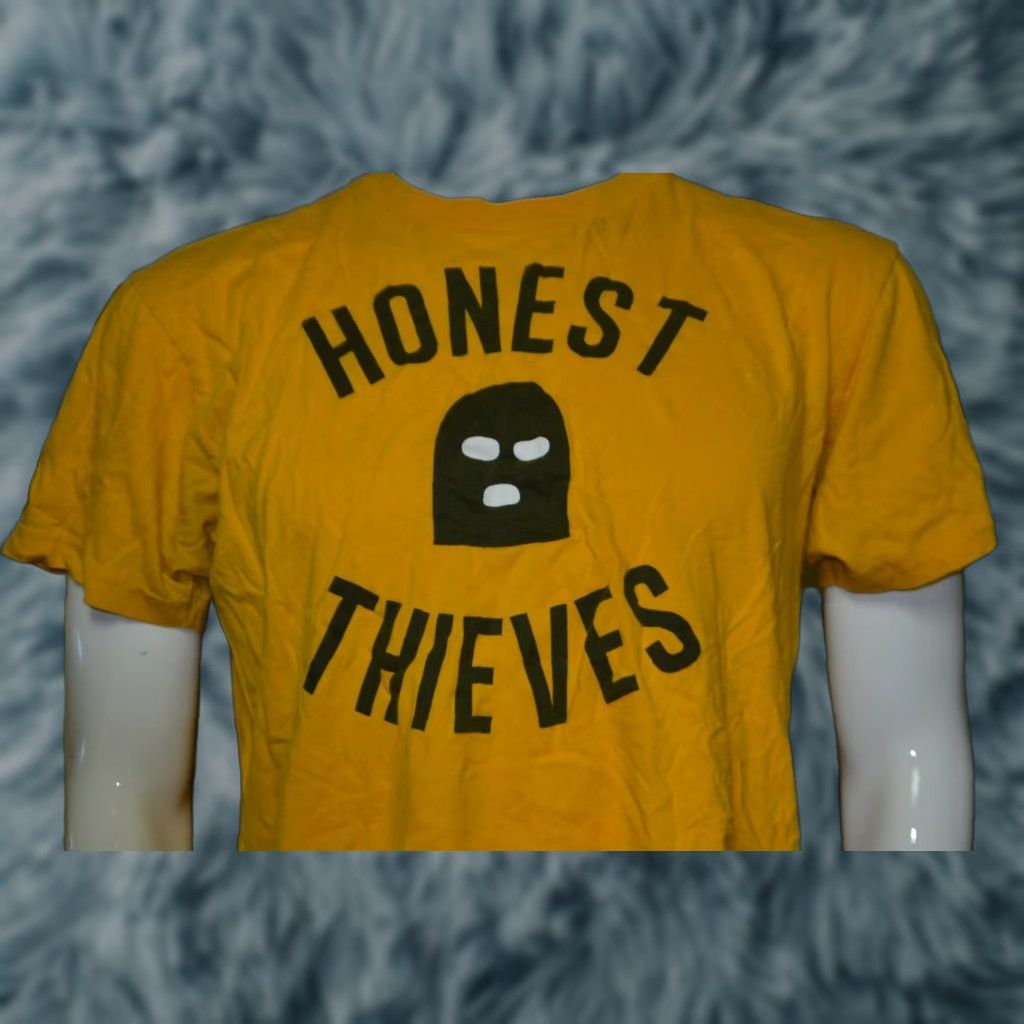 Vintage Goatwear Graphic Tee T Shirt Regular 100% Cotton Yellow Mens Large Short Sleeve Honest Thieves Size US M / EU 48-50 / 2 - 1 Thumbnail