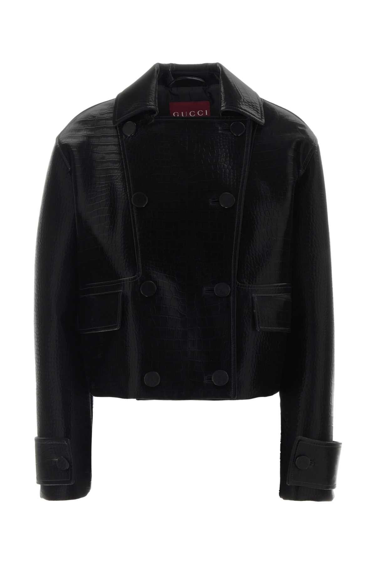 Gucci Black Leather Jacket Size S / US 4 / IT 40 - 1 Thumbnail
