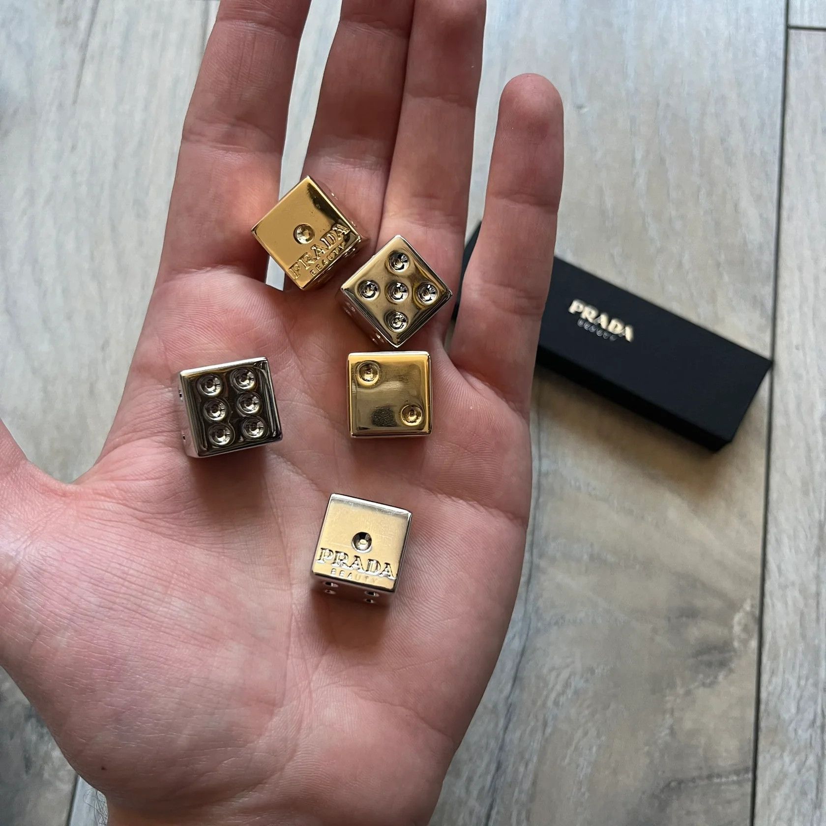 Prada Prada Gold and Silver Dice Set Size ONE SIZE - 2 Thumbnail