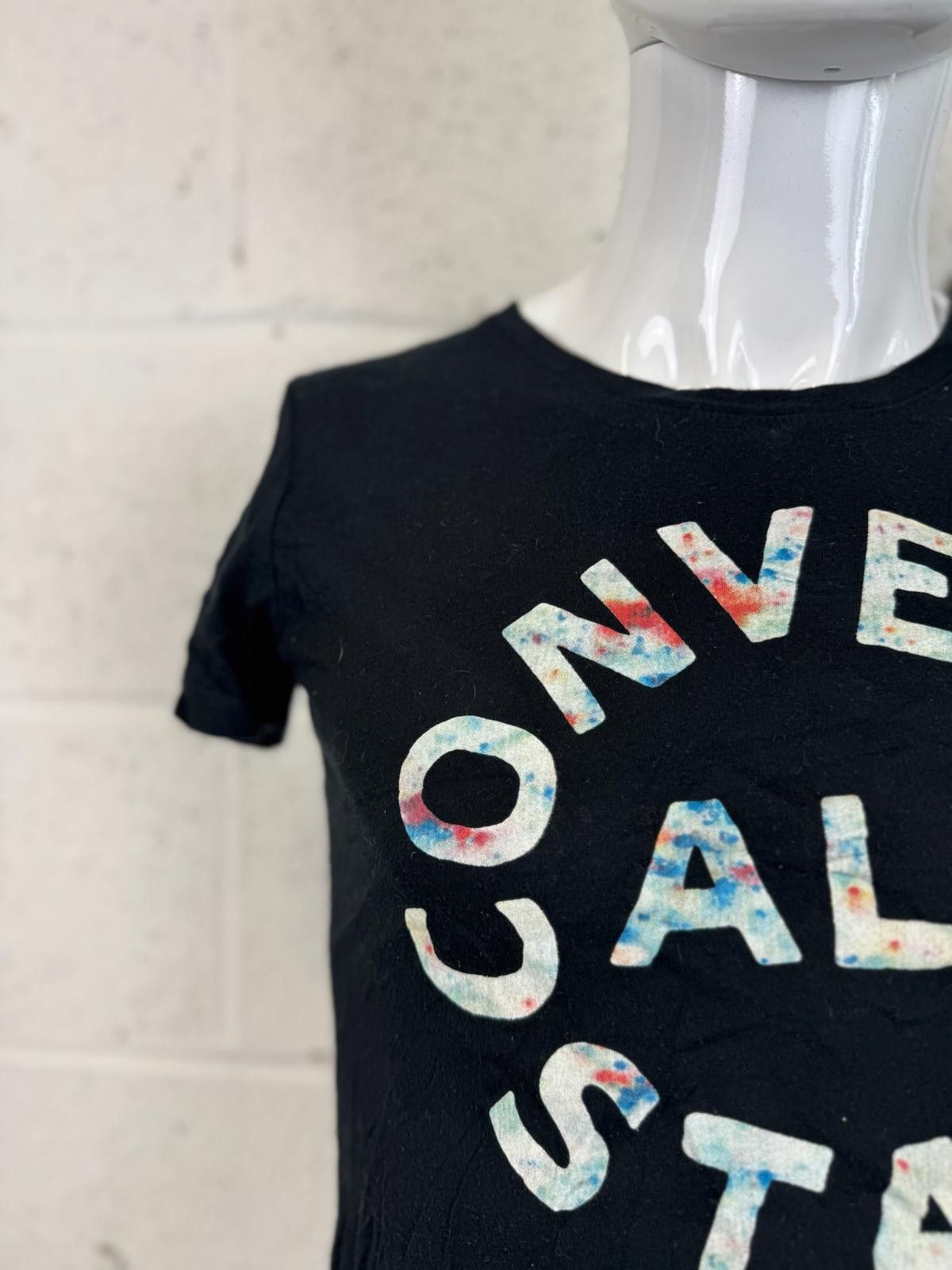 Converse Converse All Star Mens Black Graphic T-Shirt Size S Size US S / EU 44-46 / 1 - 4 Thumbnail