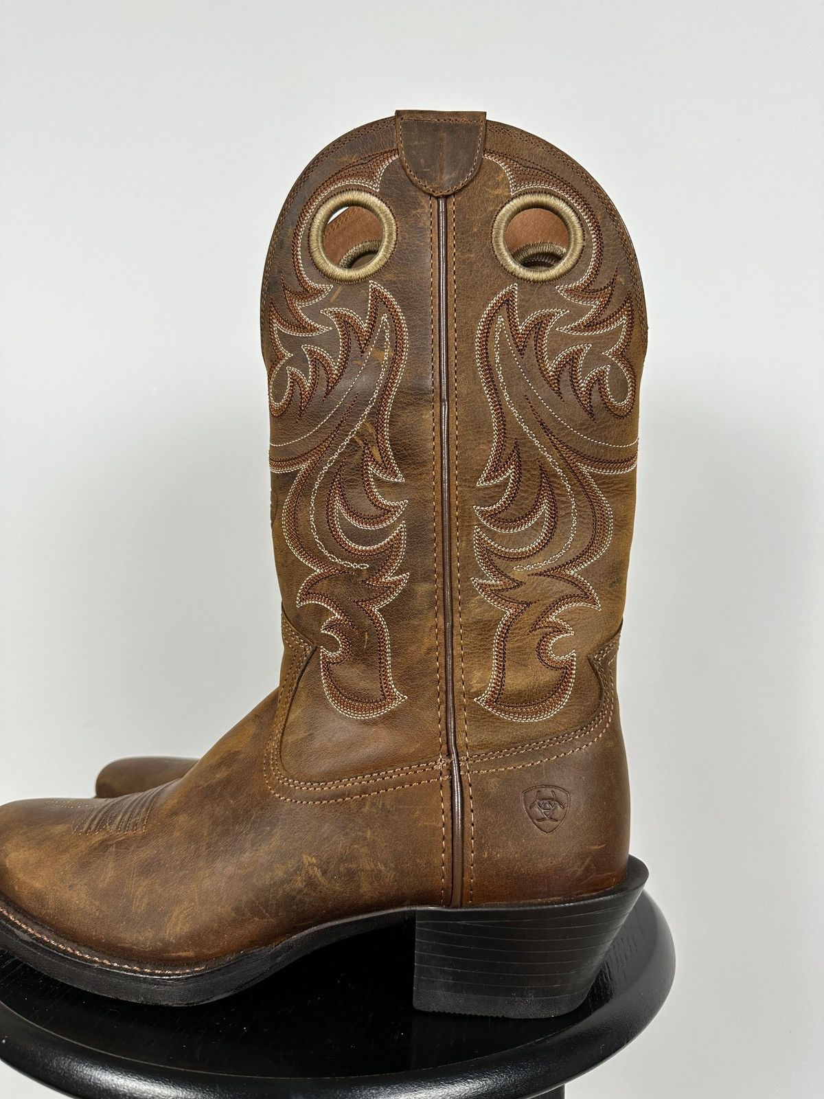 Ariat NEW! Ariat Square Toe Western Brown Leather Boots Size US 9 / EU 42 - 12 Thumbnail