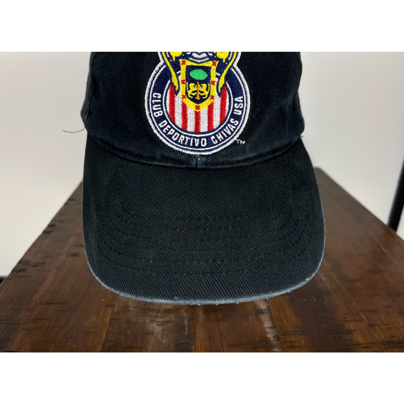 Vintage C.D. Guadalajara Hat Adult One Size Black Cotton Futbol Twill Strap Back Cap Size ONE SIZE - 3 Thumbnail