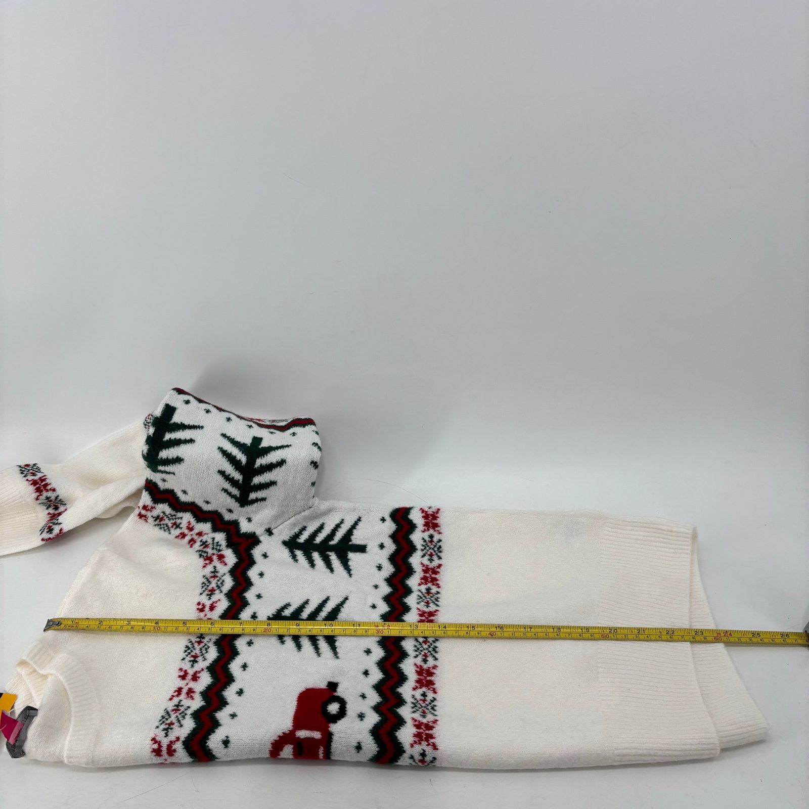 Vince Camuto Vince Camuto Womens Medium Christmas Sweater Cream Farm Size M / US 6-8 / IT 42-44 - 7 Thumbnail