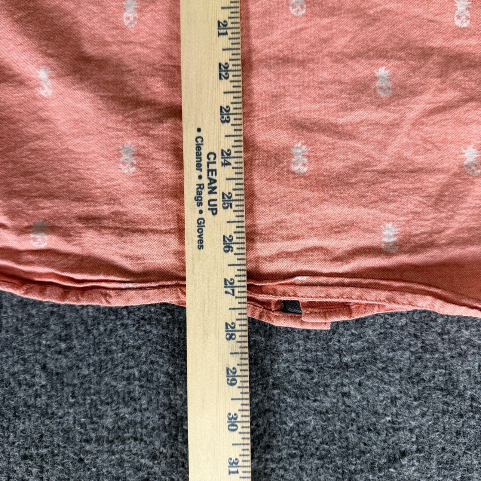Vans Vans Mens Large Pineapple Skull Button Up Shirt Salmon Pink Size US L / EU 52-54 / 3 - 5 Thumbnail