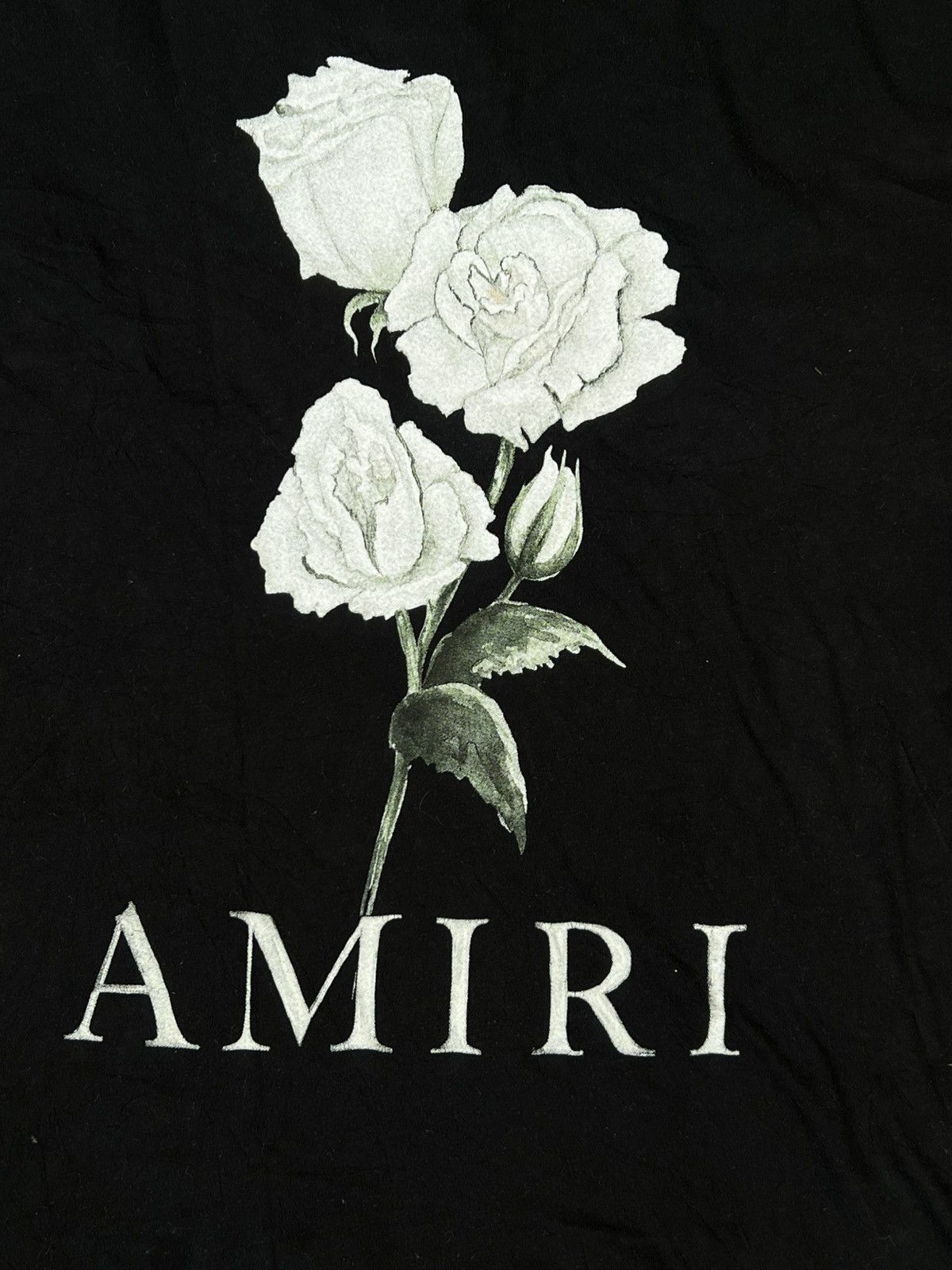 Amiri AMIRI Vintage Rose Embroidered Tee - Black Size US L / EU 52-54 / 3 - 3 Thumbnail