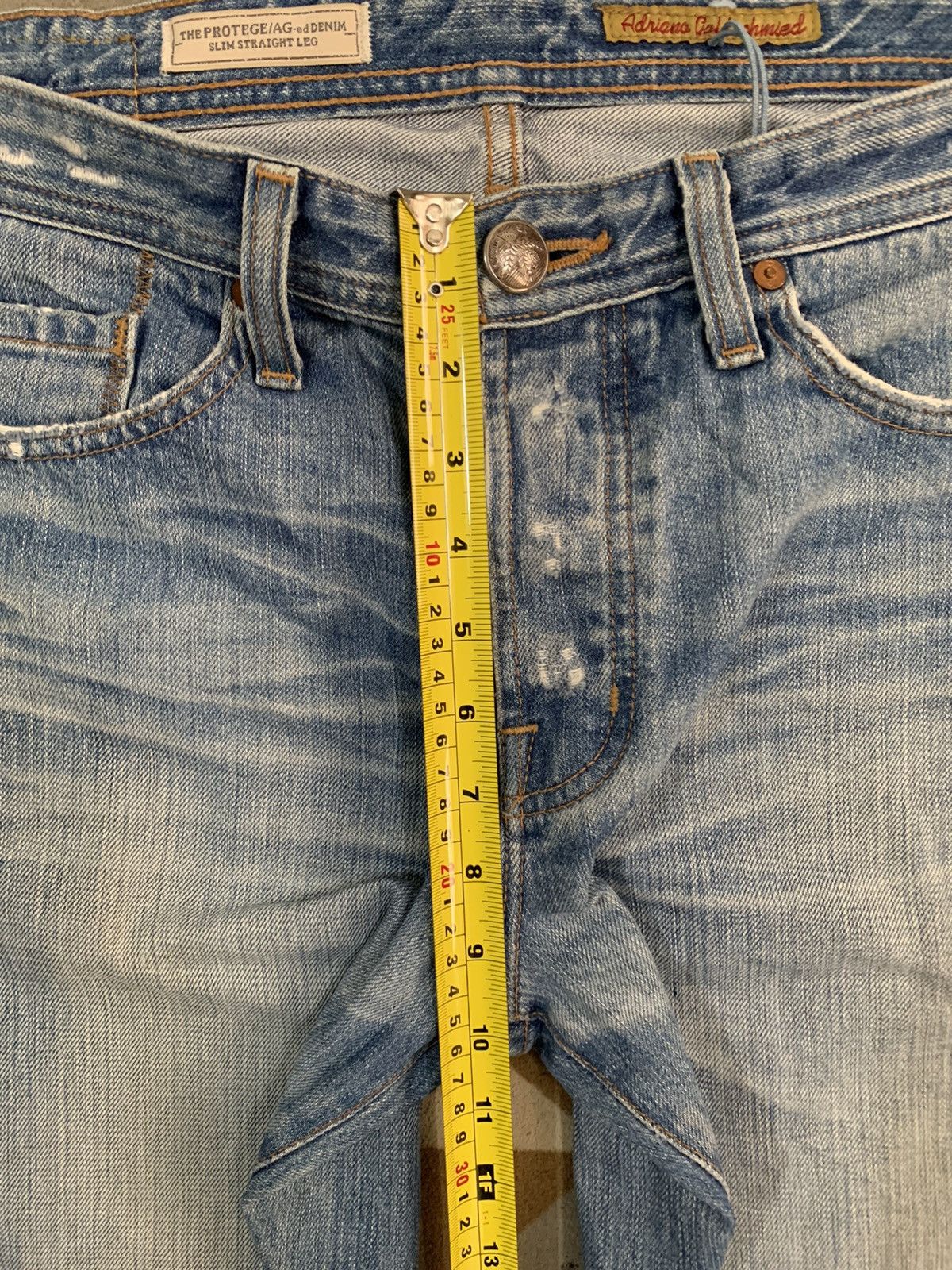 KMRii Vintage Adriano Goldschmied Mud Wash Loose Distressed Jeans Size US 34 / EU 50 - 19 Thumbnail