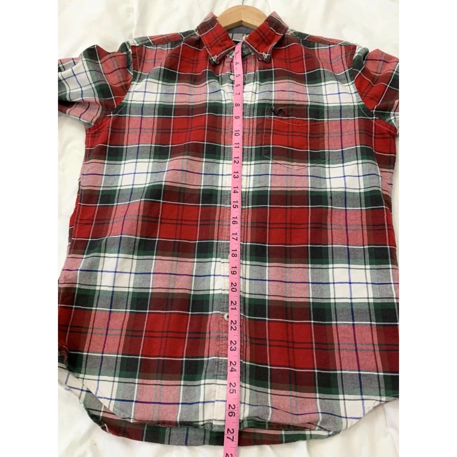 American Eagle Outfitters American Eagle Outfitters Plaid Long Sleeve Button Shirt Mens Small Red Classic Fit Shirt Size US S / EU 44-46 / 1 - 5 Thumbnail