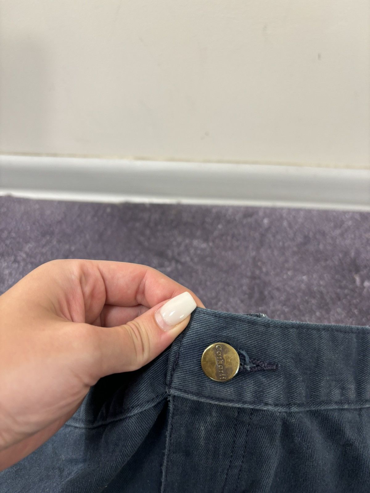 Carhartt Vintage 90s Carhartt Y2K Blended Navy Hype Baggy Twill Pants Size US 42 / EU 58 - 11 Thumbnail