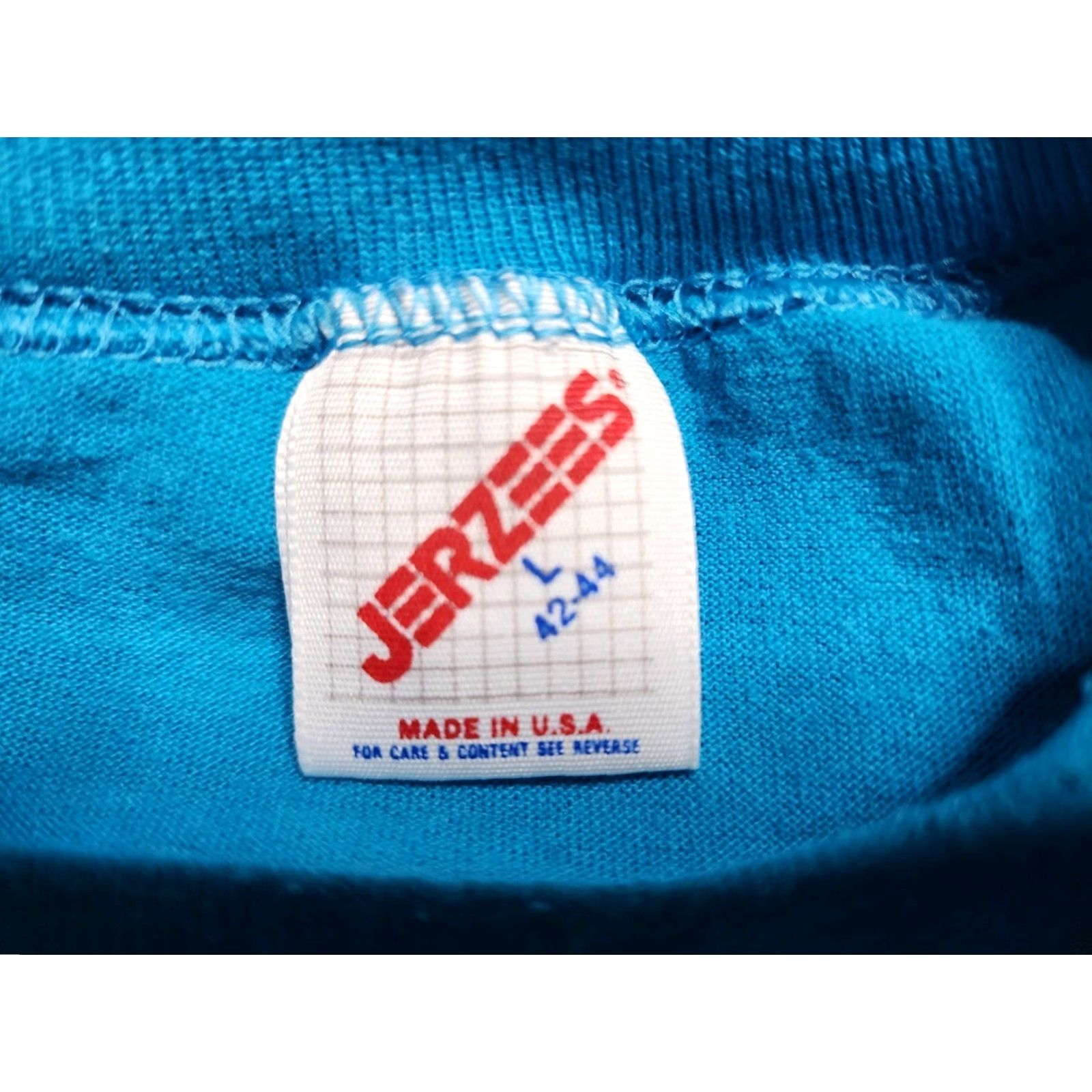 Jerzees VINTAGE Mens L Central FL Creek Inter-Tribal Pow Wow Native T Shirt 1980s Cotton Blend Graphic Tee Blue Unisex Size US L / EU 52-54 / 3 - 6 Thumbnail